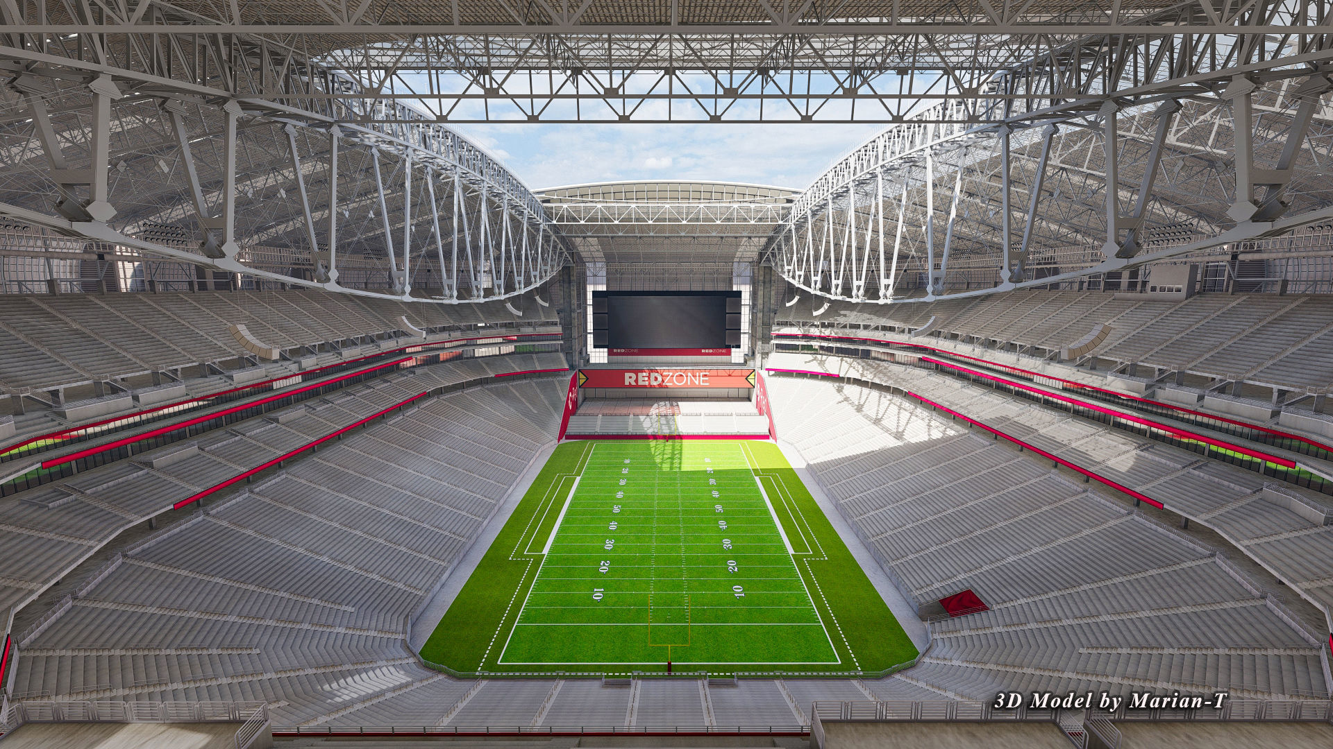 State Farm Stadium Arizona USA Low-poly 3D model_68