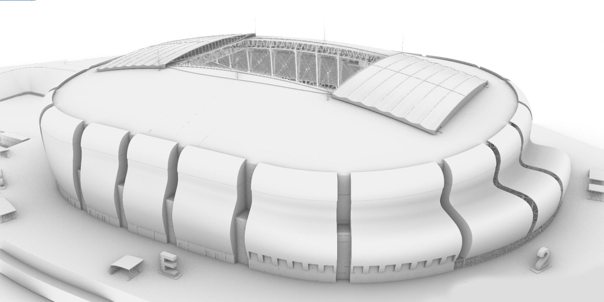State Farm Stadium Arizona USA Low-poly 3D model_99