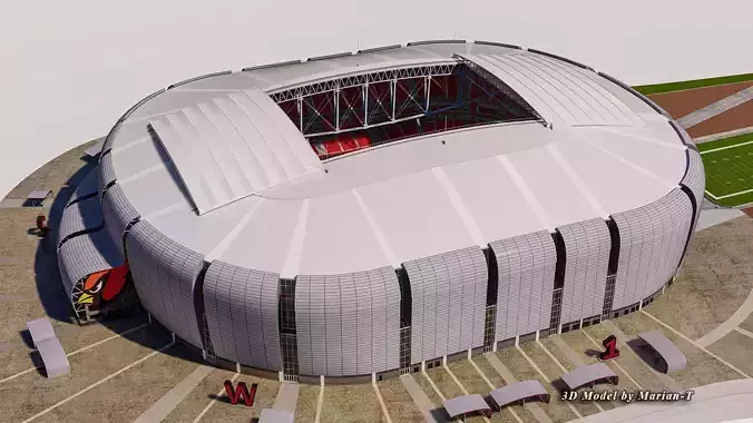 State Farm Stadium Arizona USA Low-poly 3D model