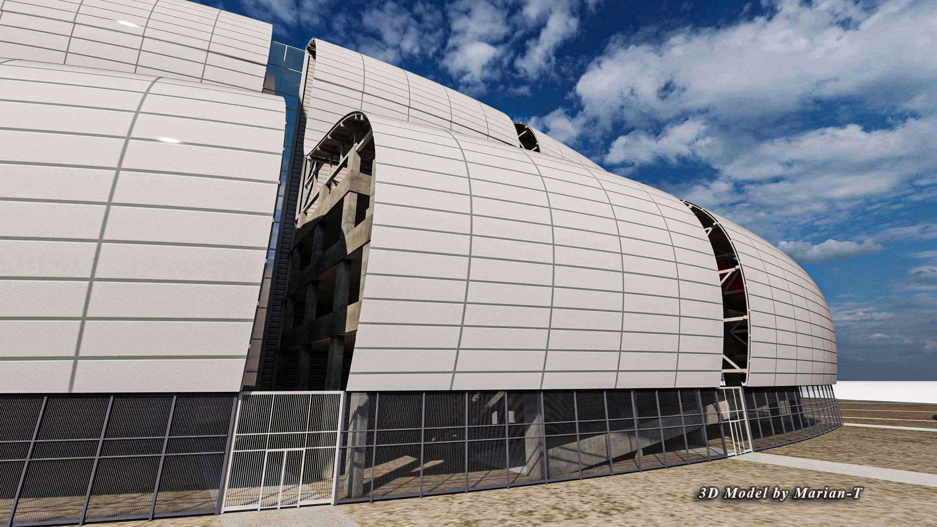 State Farm Stadium Arizona USA Low-poly 3D model_85