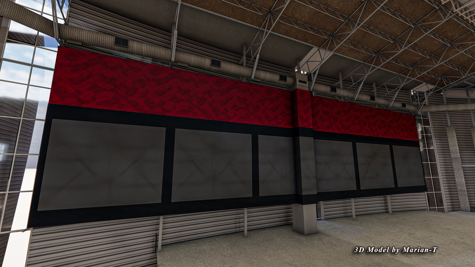 State Farm Stadium Arizona USA Low-poly 3D model_93