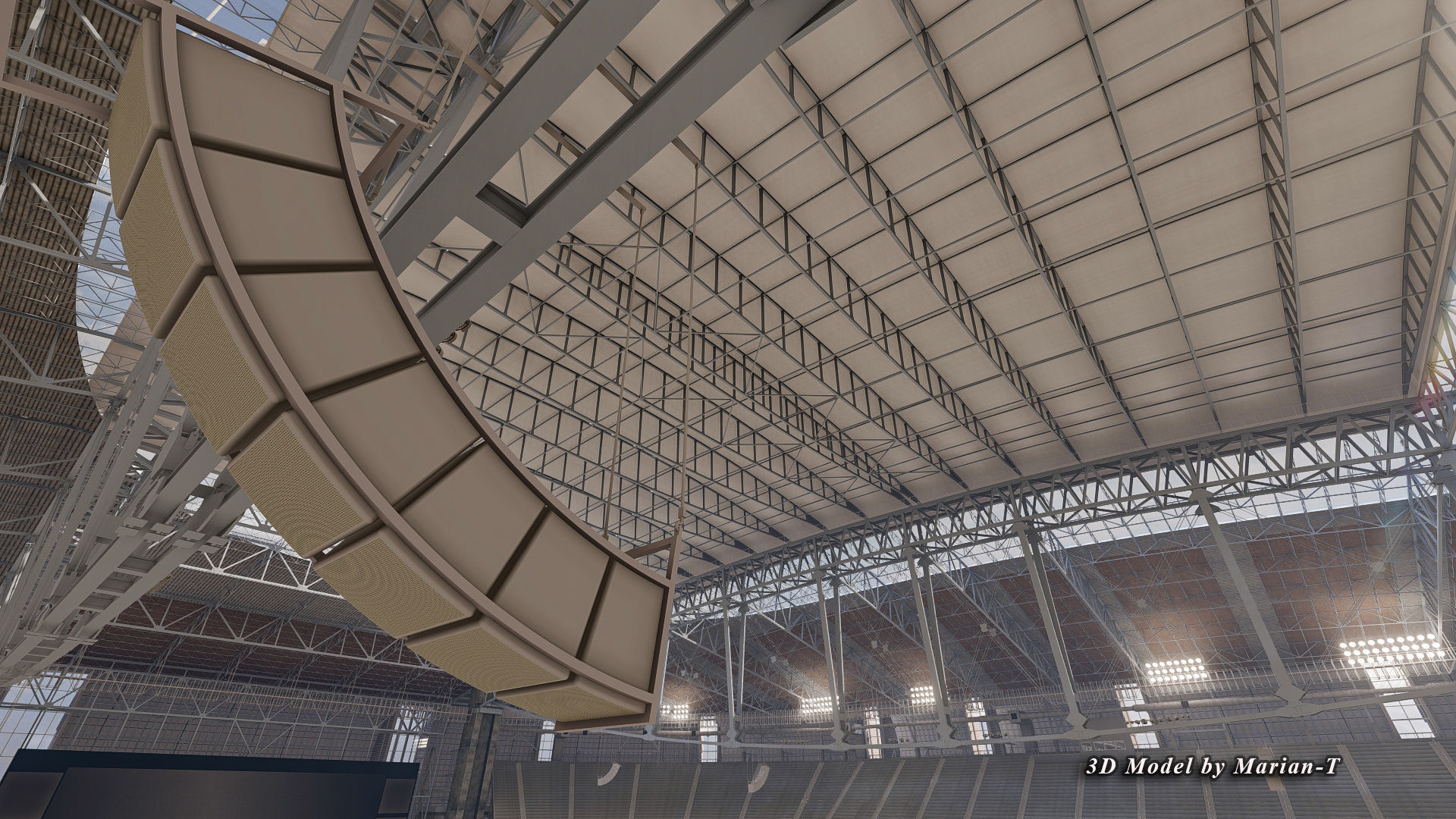 State Farm Stadium Arizona USA Low-poly 3D model_81