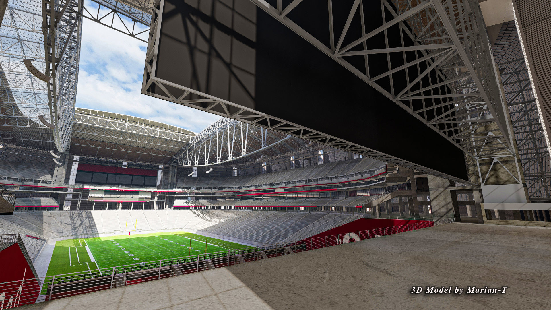 State Farm Stadium Arizona USA Low-poly 3D model_91