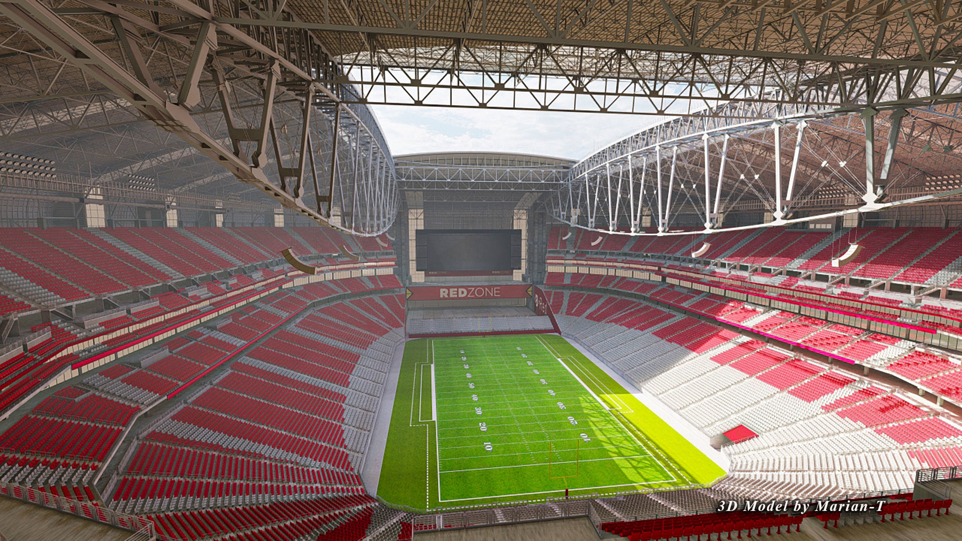 State Farm Stadium Arizona USA Low-poly 3D model_22