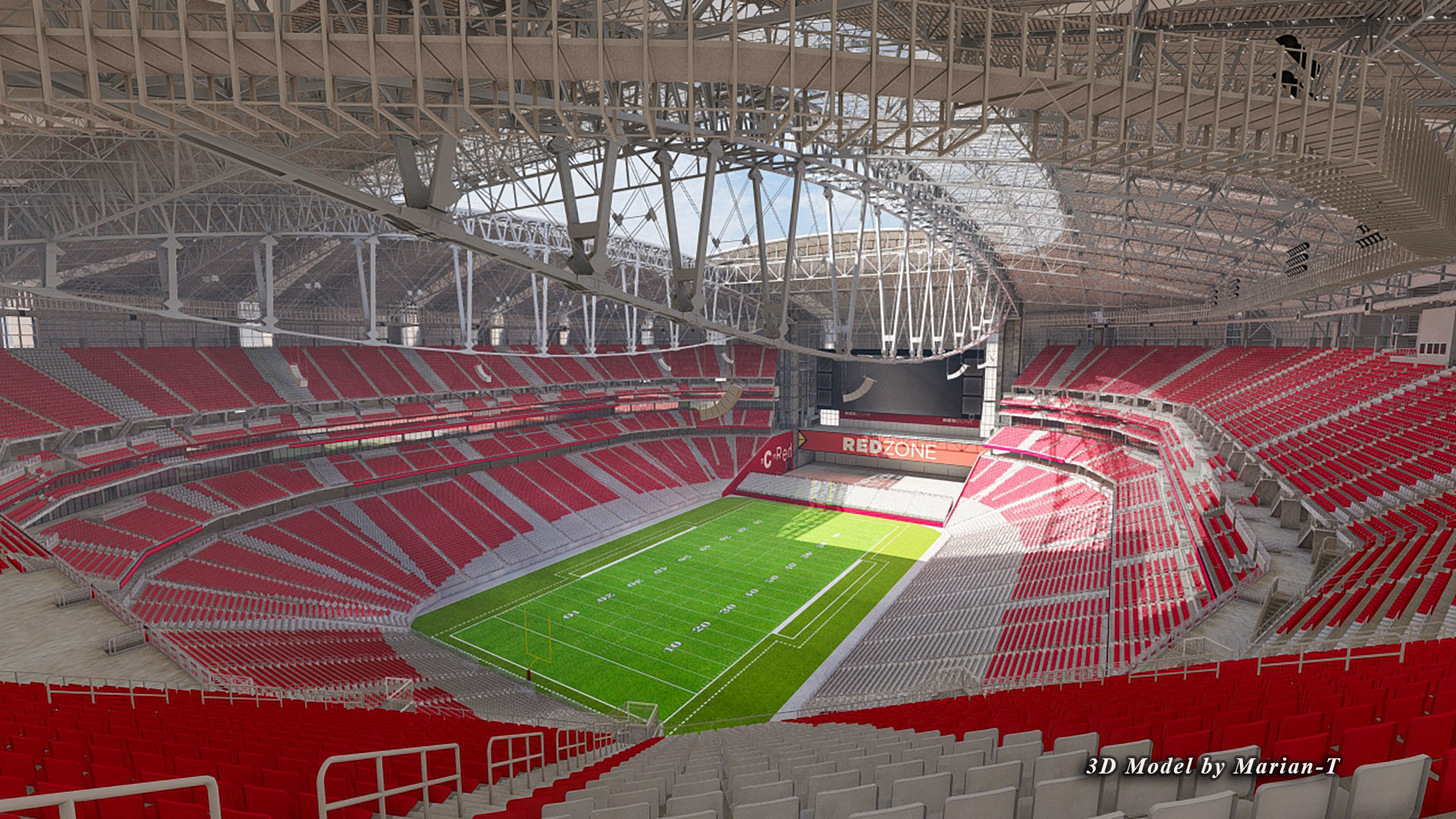 State Farm Stadium Arizona USA Low-poly 3D model_83