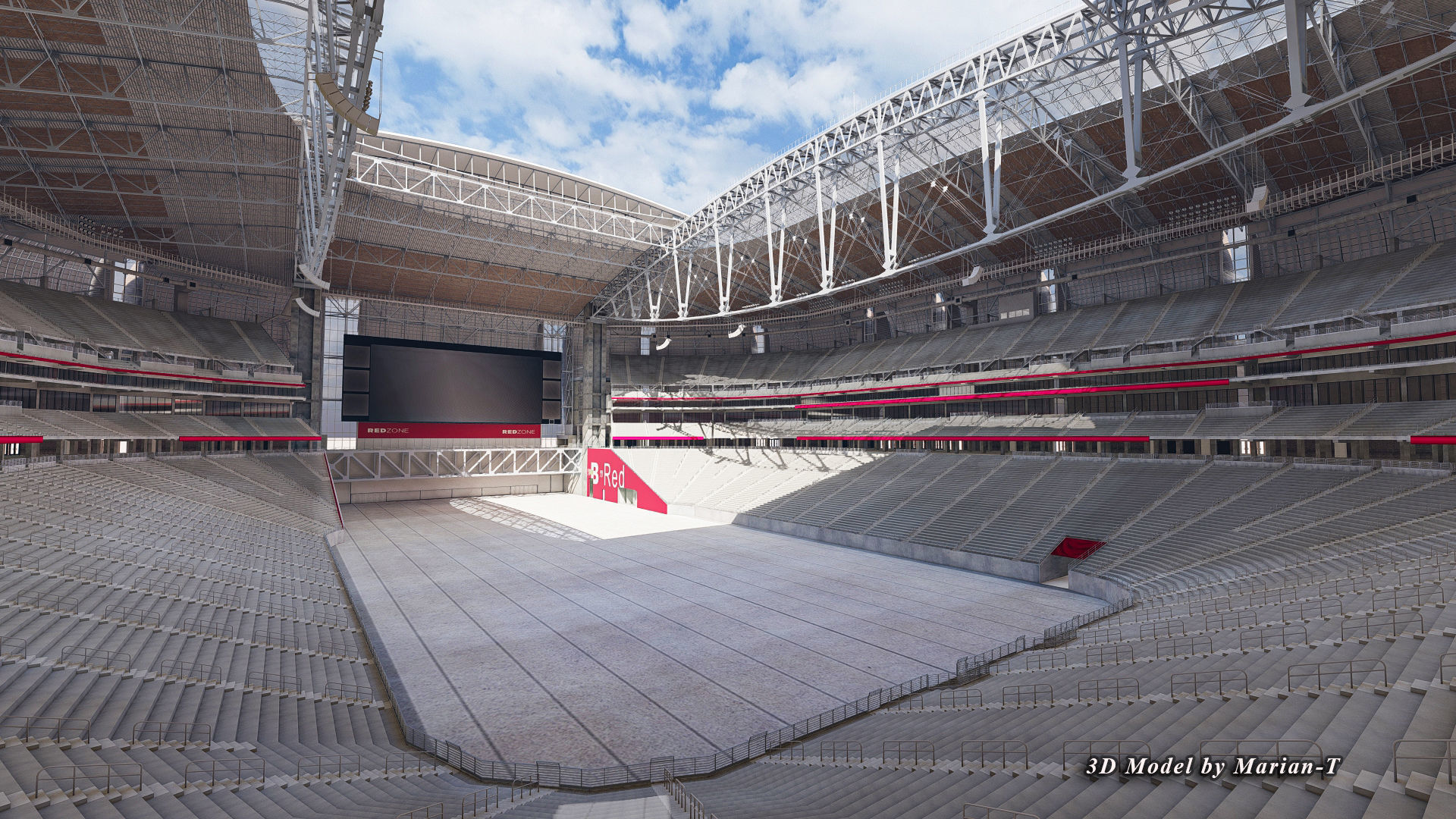 State Farm Stadium Arizona USA Low-poly 3D model_24