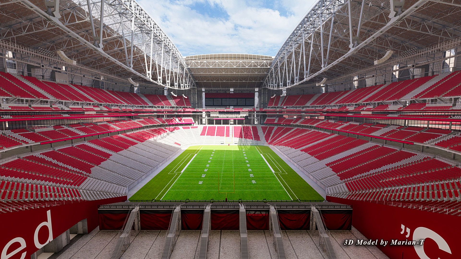 State Farm Stadium Arizona USA Low-poly 3D model_71