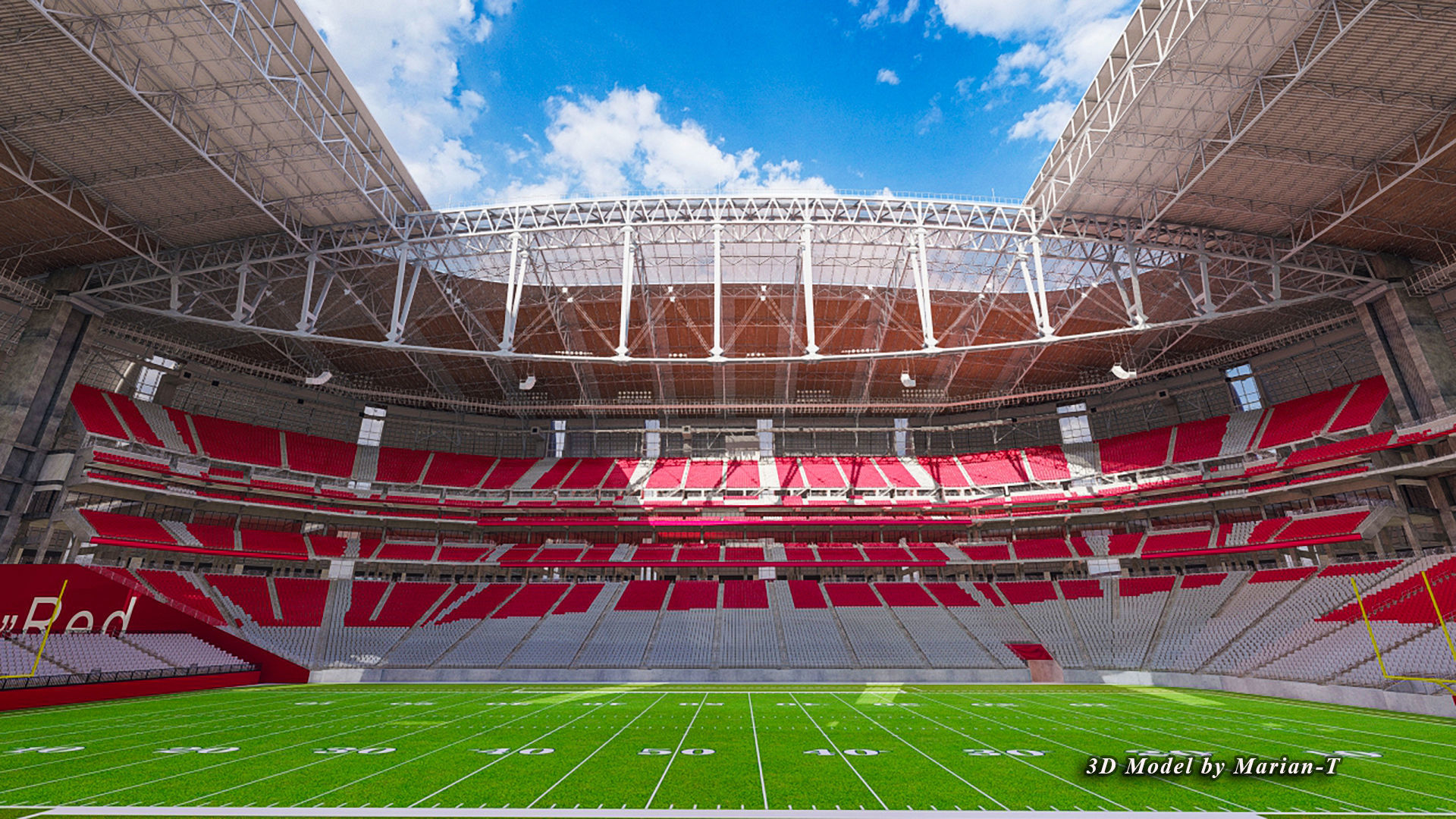 State Farm Stadium Arizona USA Low-poly 3D model_73
