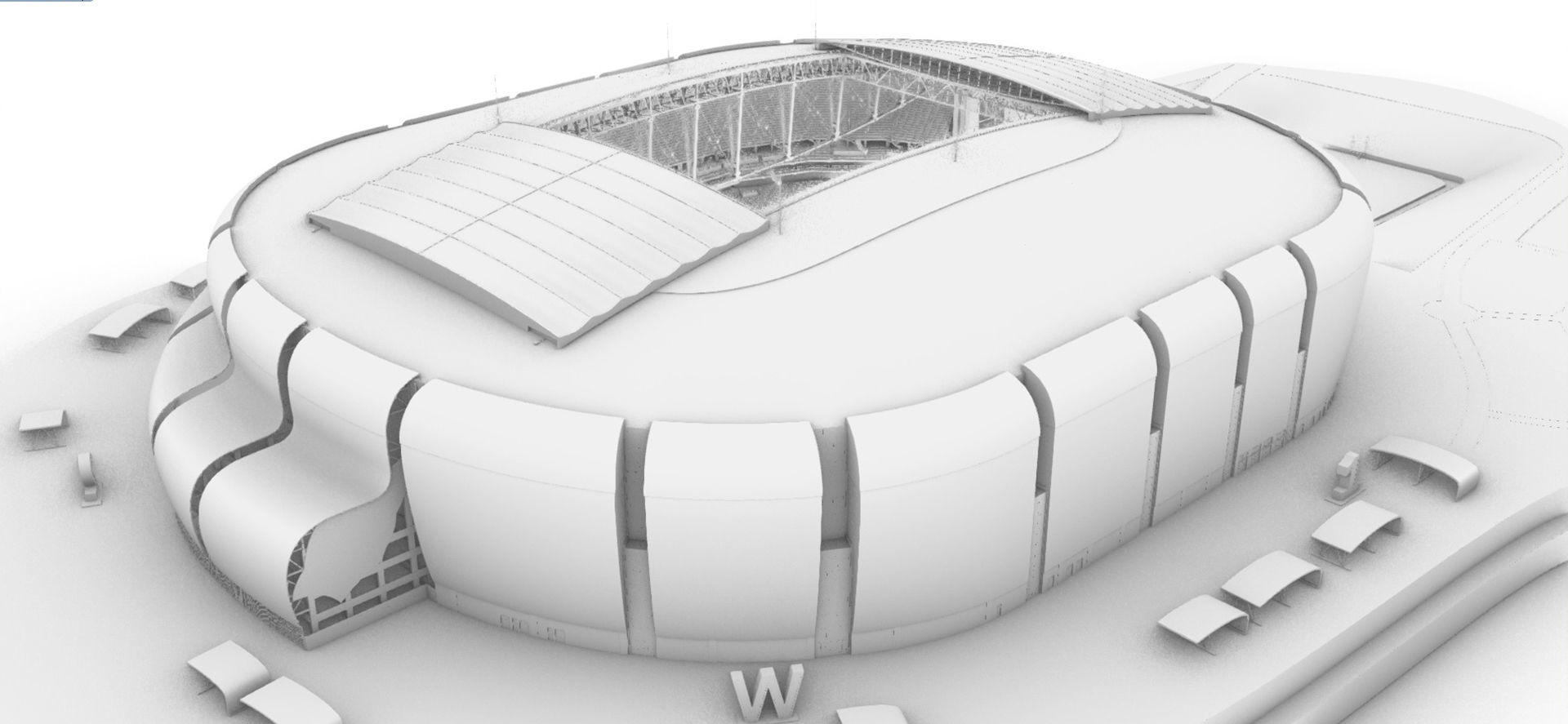 State Farm Stadium Arizona USA Low-poly 3D model_97