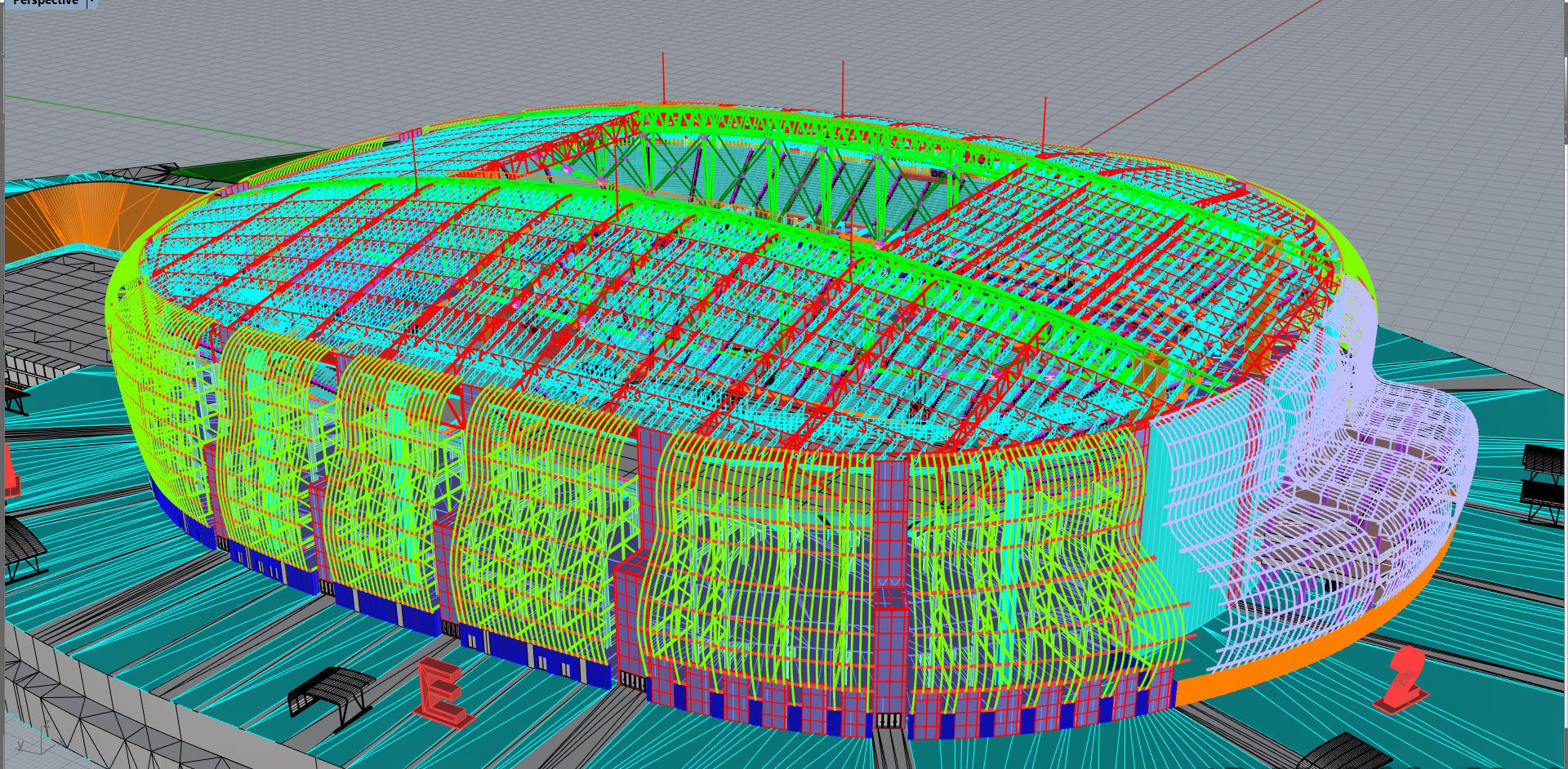State Farm Stadium Arizona USA Low-poly 3D model_104