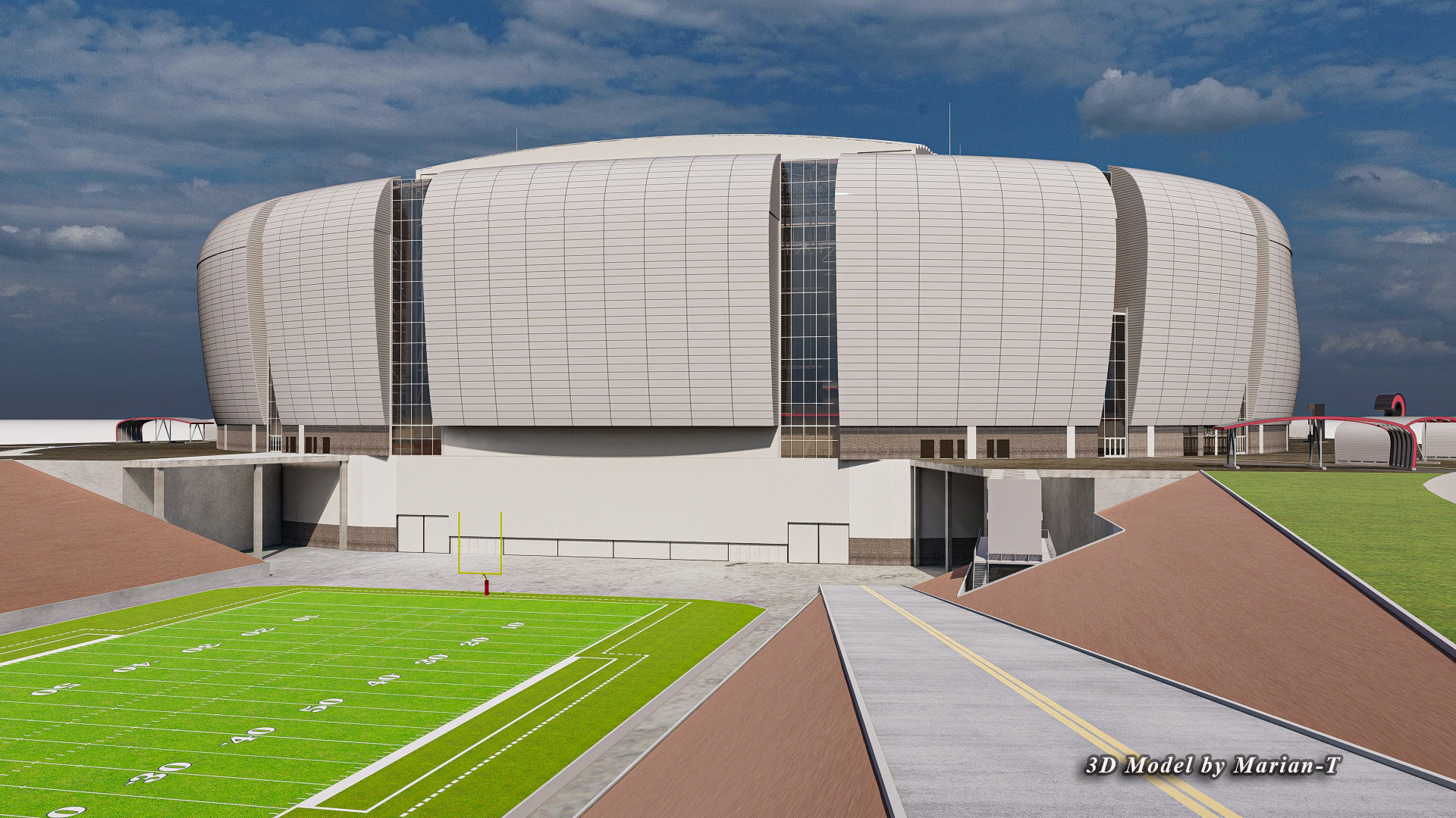 State Farm Stadium Arizona USA Low-poly 3D model_62