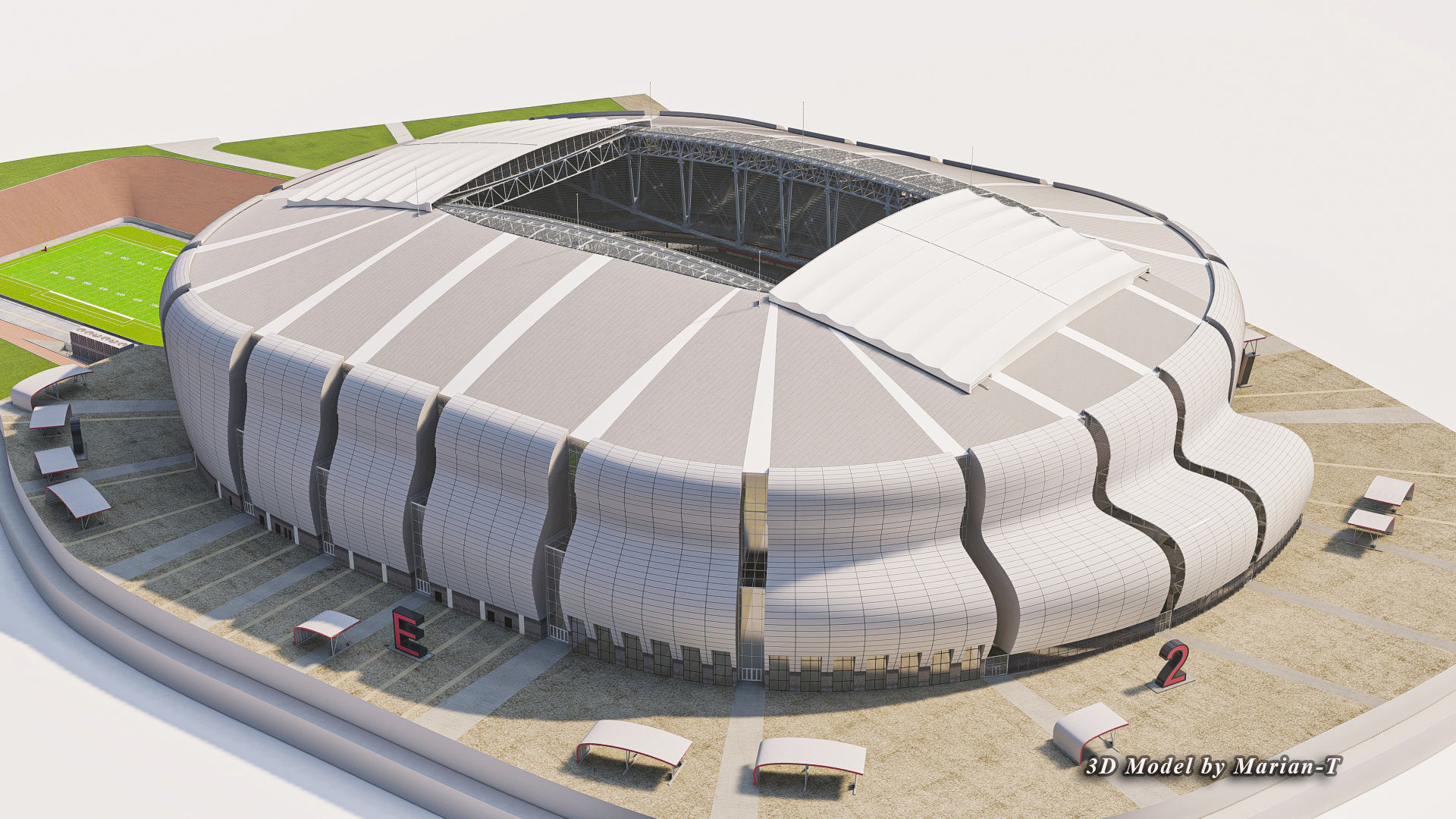 State Farm Stadium Arizona USA Low-poly 3D model_51