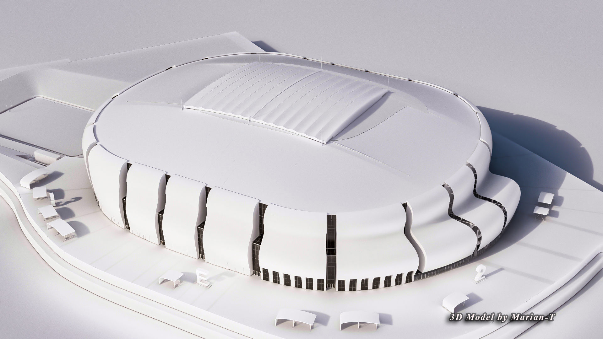 State Farm Stadium Arizona USA Low-poly 3D model_20