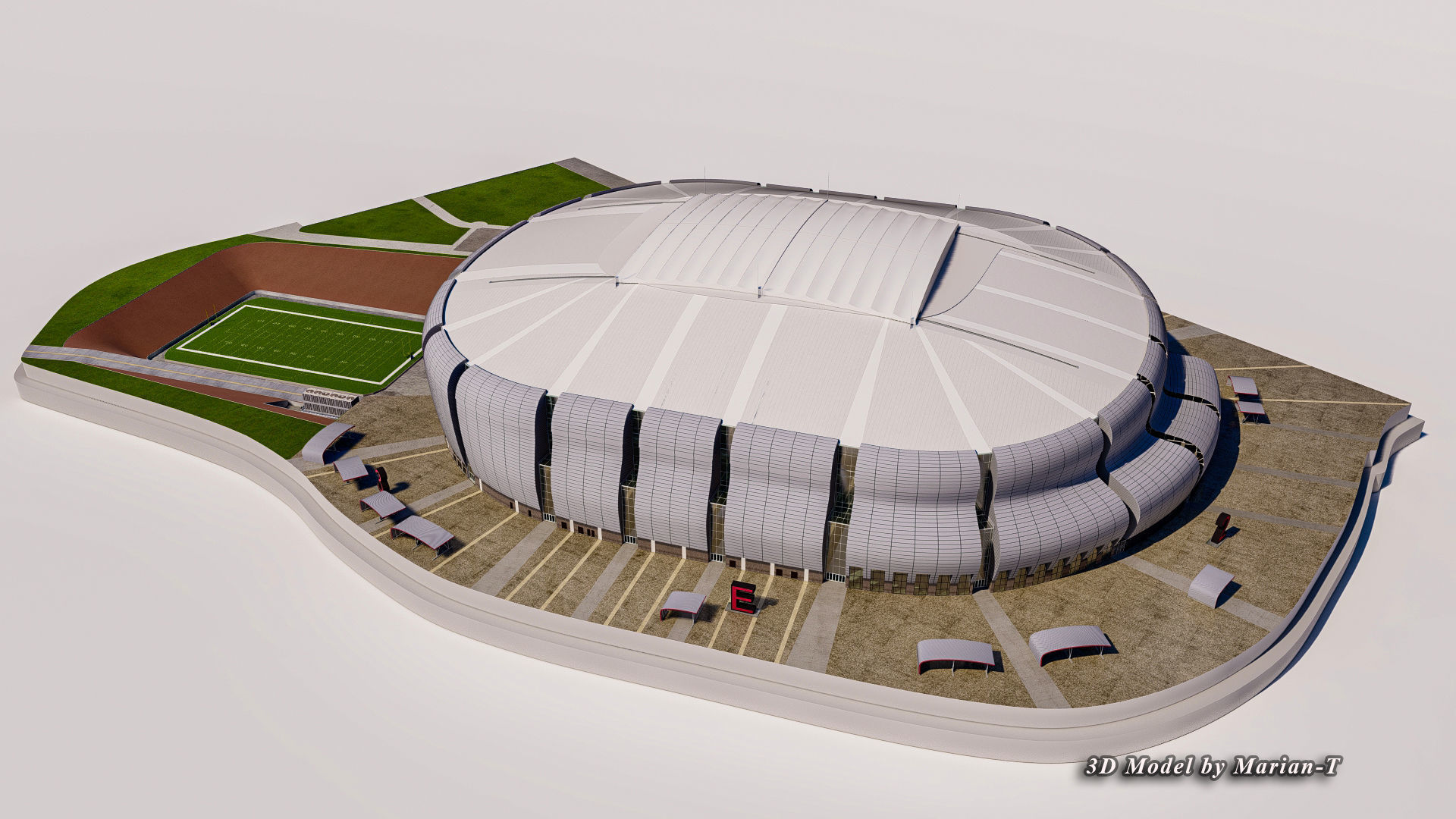 State Farm Stadium Arizona USA Low-poly 3D model_107