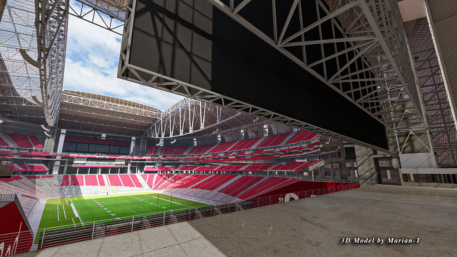 State Farm Stadium Arizona USA Low-poly 3D model_87