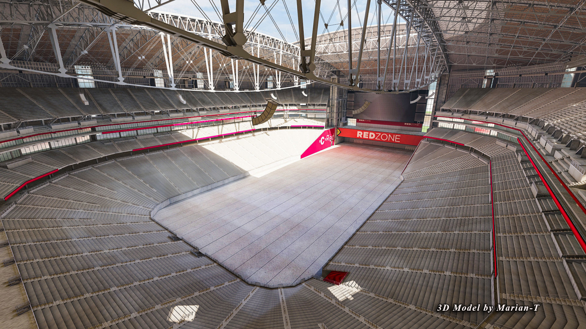 State Farm Stadium Arizona USA Low-poly 3D model_8