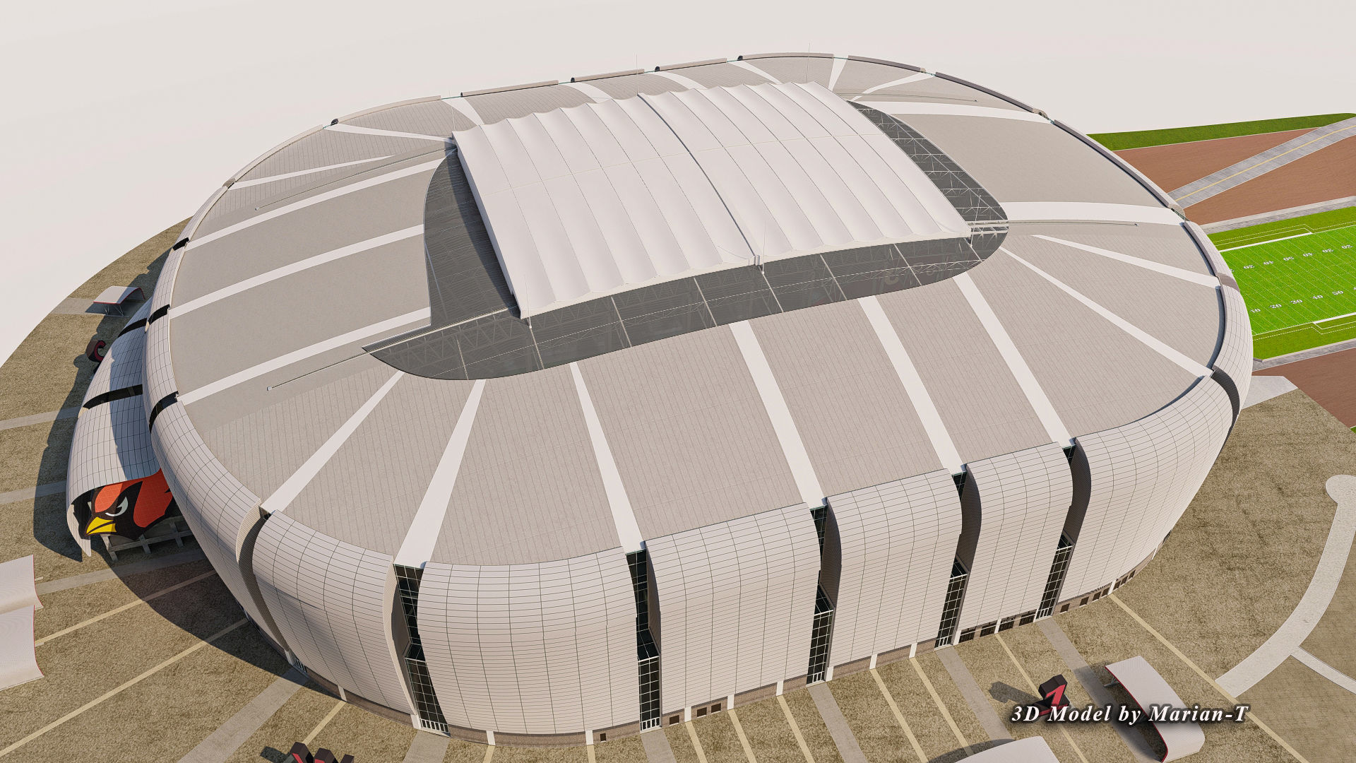 State Farm Stadium Arizona USA Low-poly 3D model_46