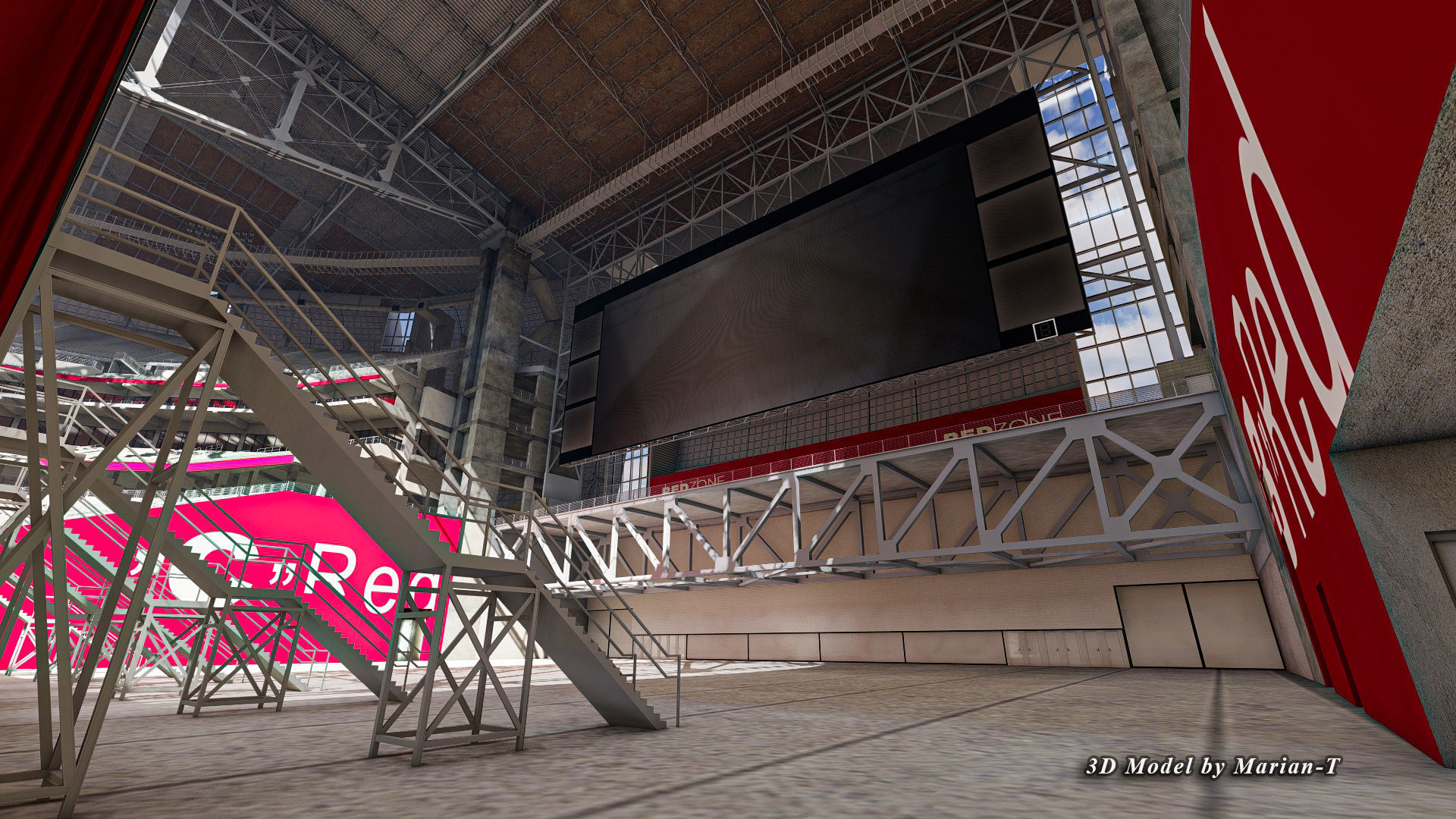 State Farm Stadium Arizona USA Low-poly 3D model_78