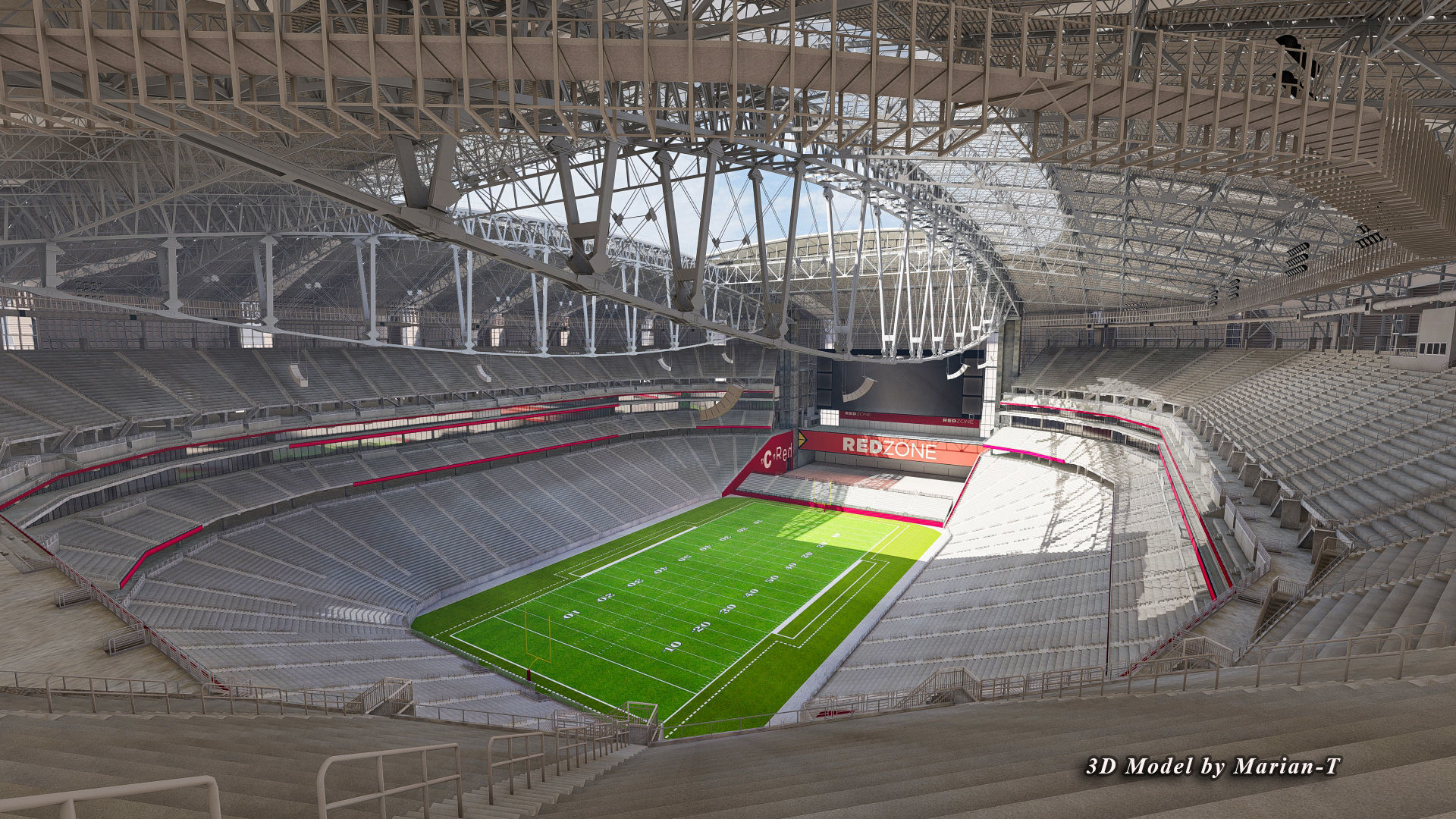State Farm Stadium Arizona USA Low-poly 3D model_82