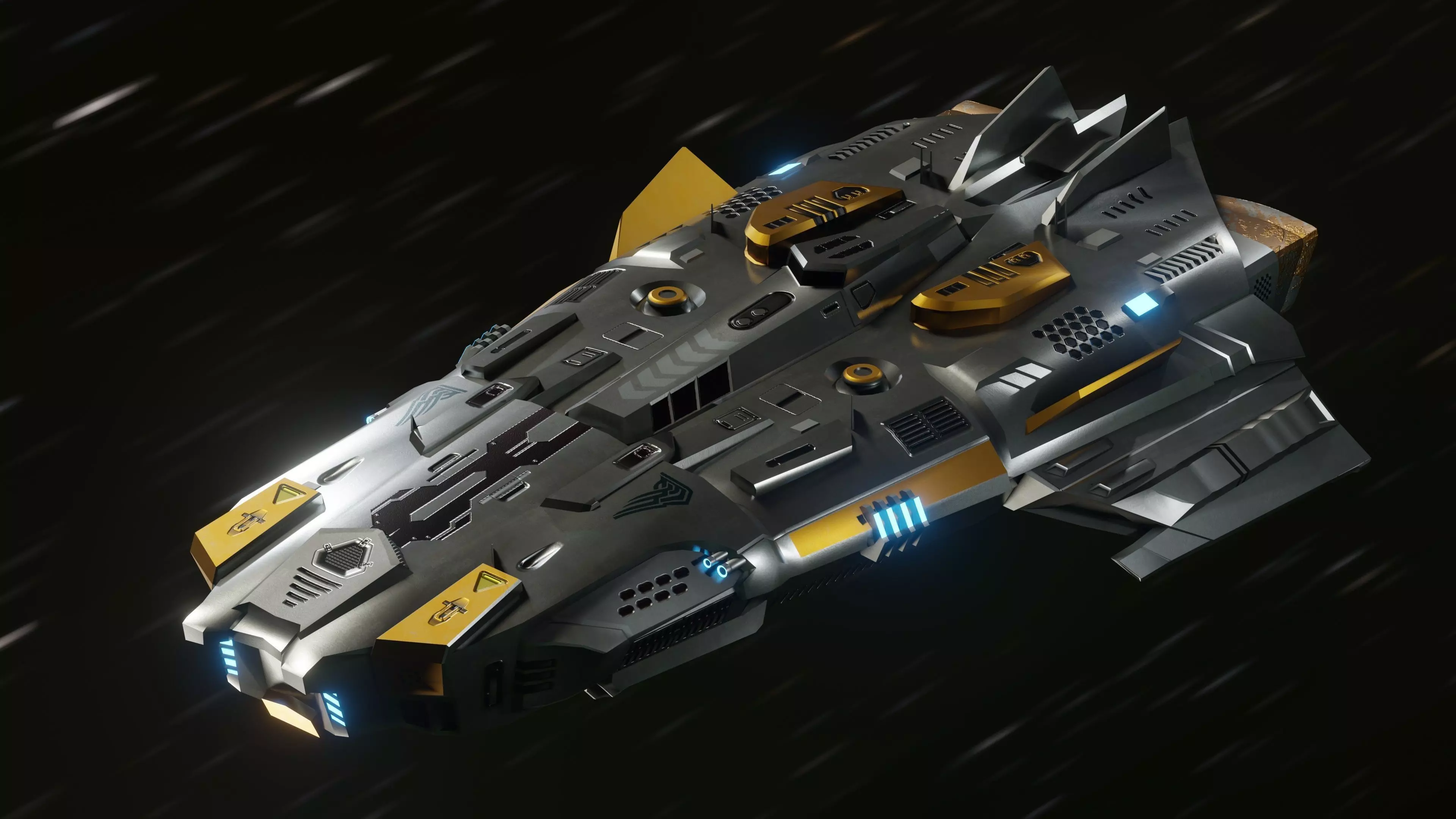 Anopheles Spaceship Low-poly 3D model_0