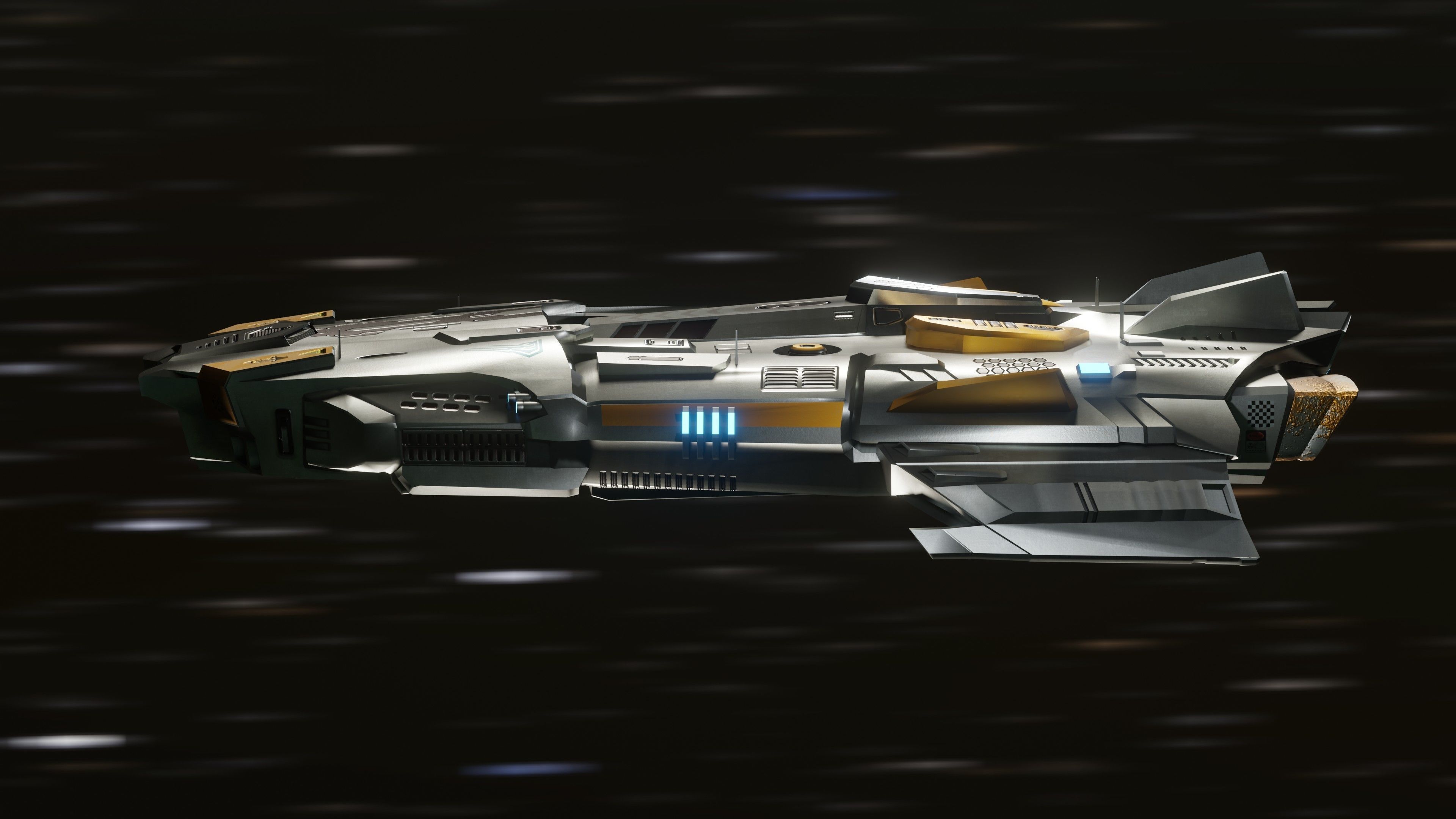 Anopheles Spaceship Low-poly 3D model_6