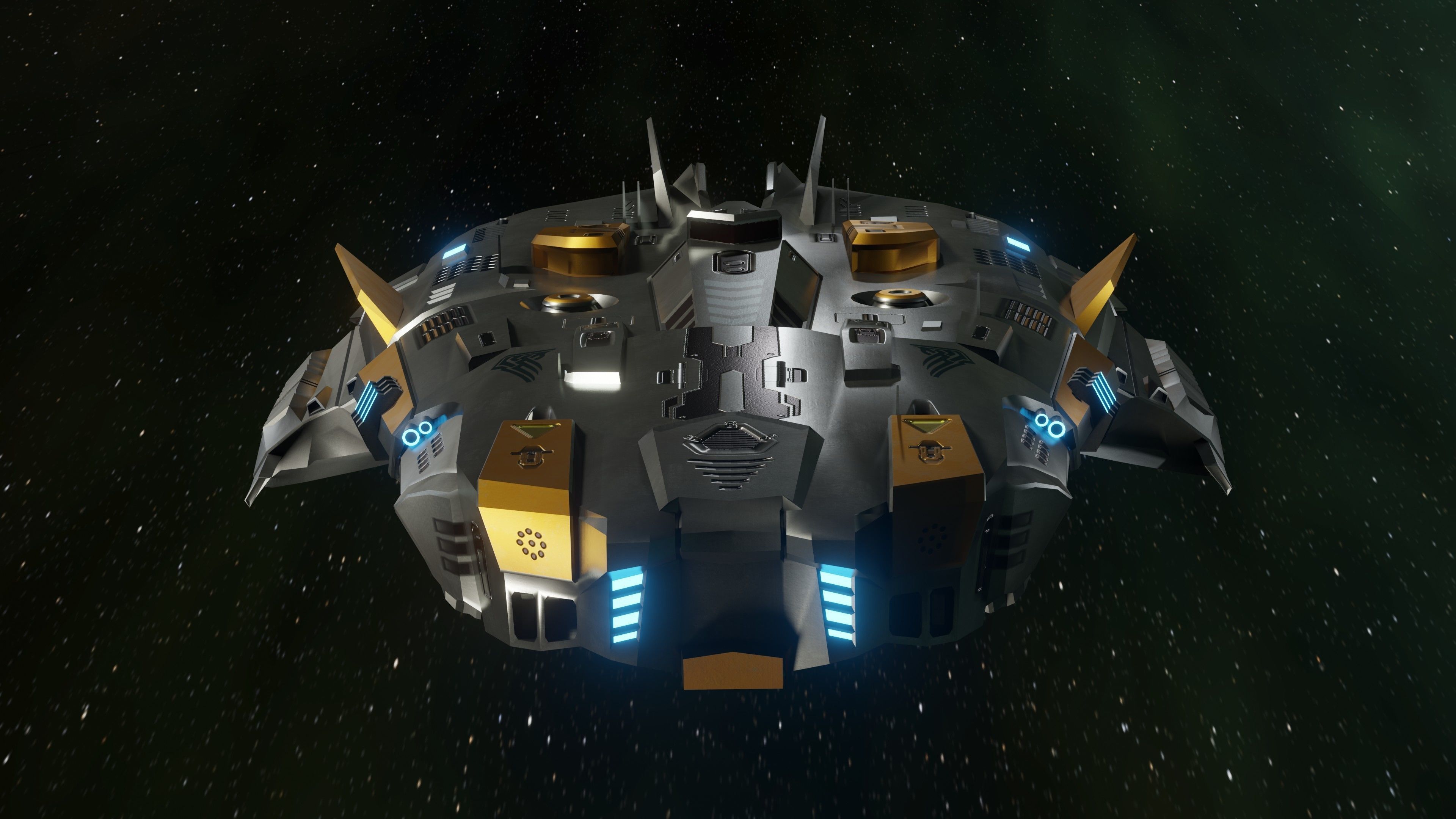 Anopheles Spaceship Low-poly 3D model_5