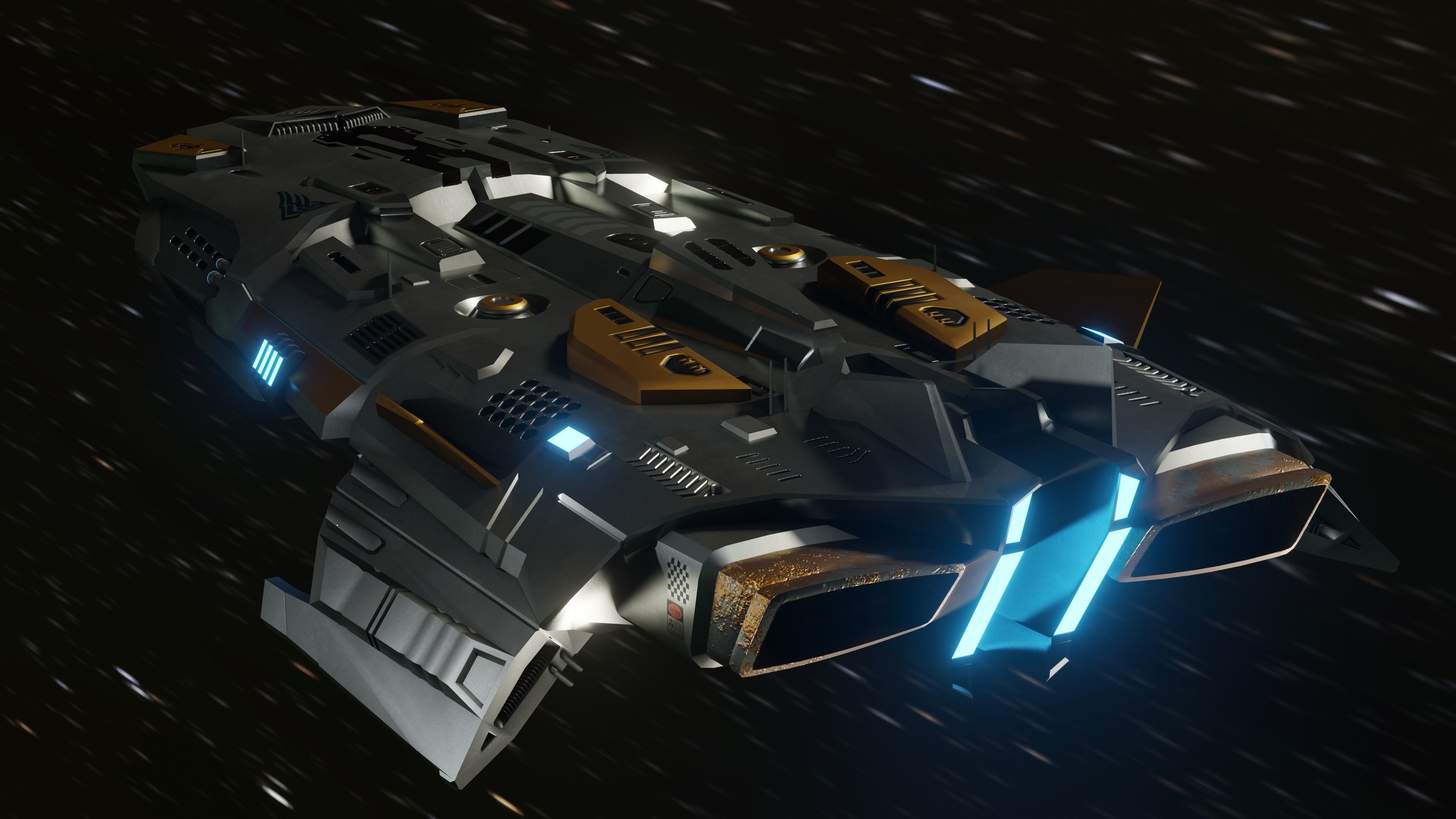 Anopheles Spaceship Low-poly 3D model_4