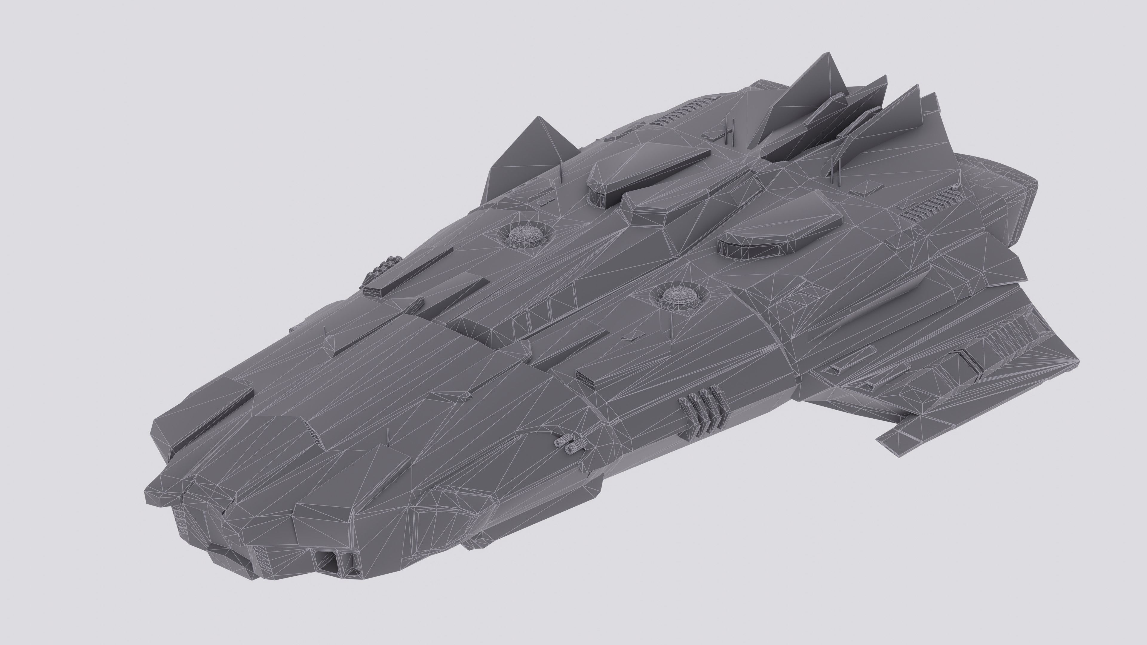 Anopheles Spaceship Low-poly 3D model_12