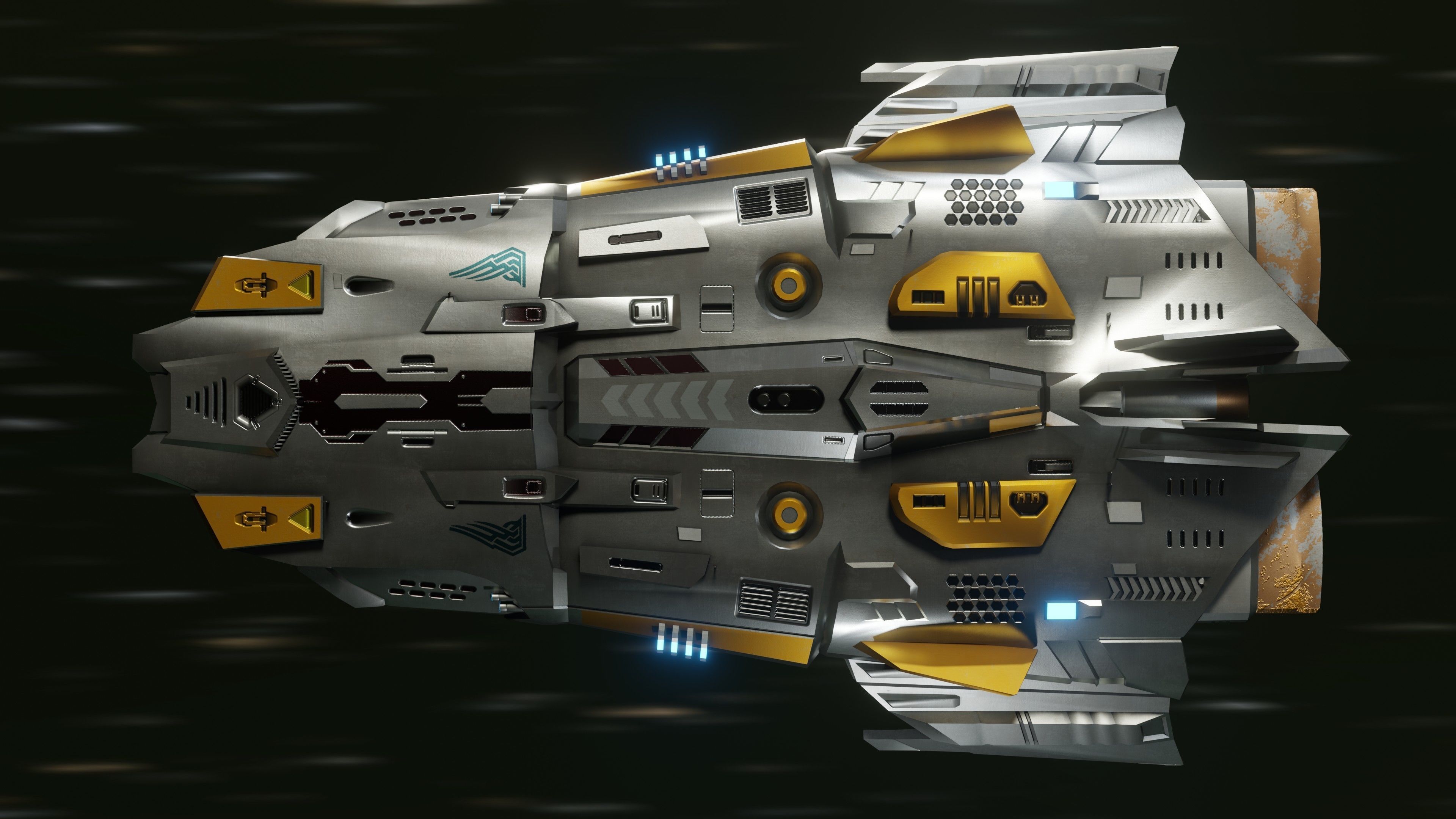 Anopheles Spaceship Low-poly 3D model_7