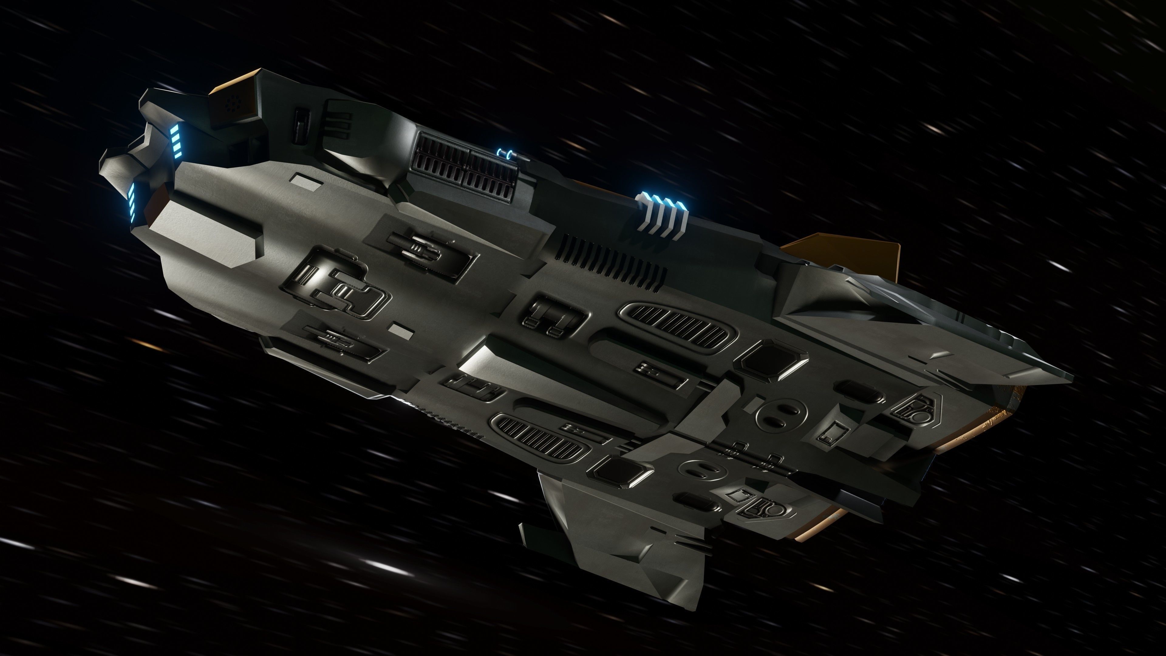 Anopheles Spaceship Low-poly 3D model_3