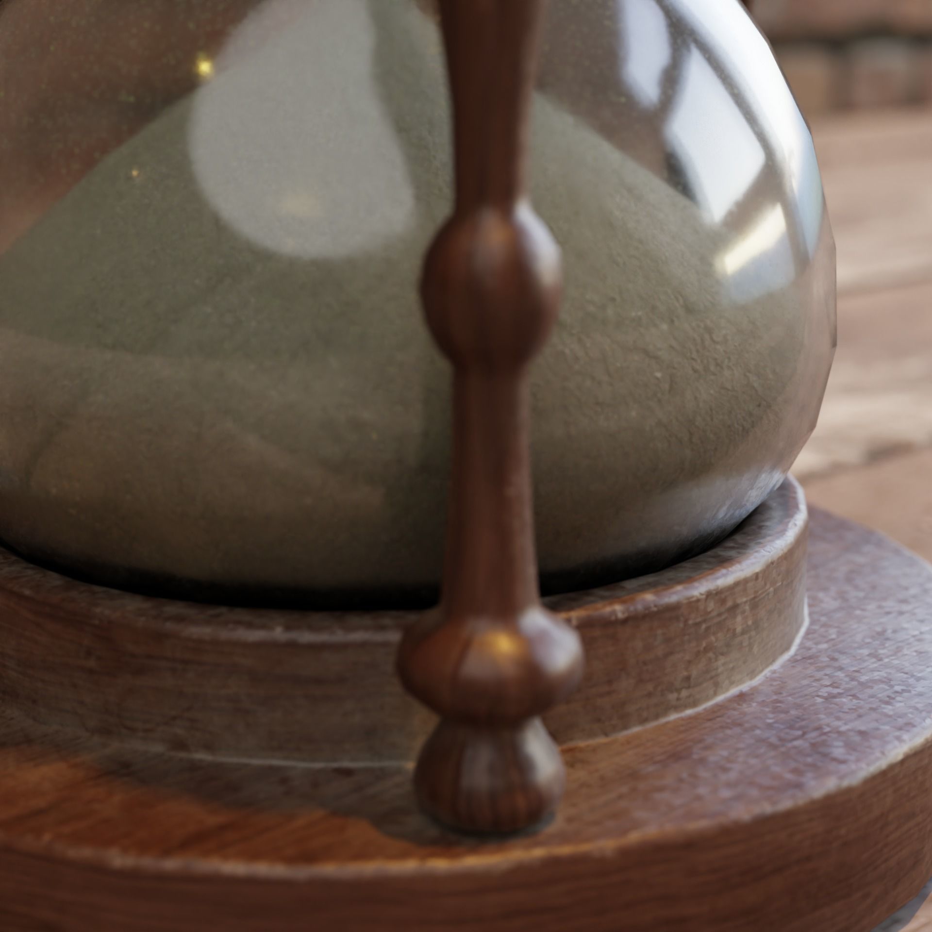 Hourglass old worn Low-poly 3D model_6