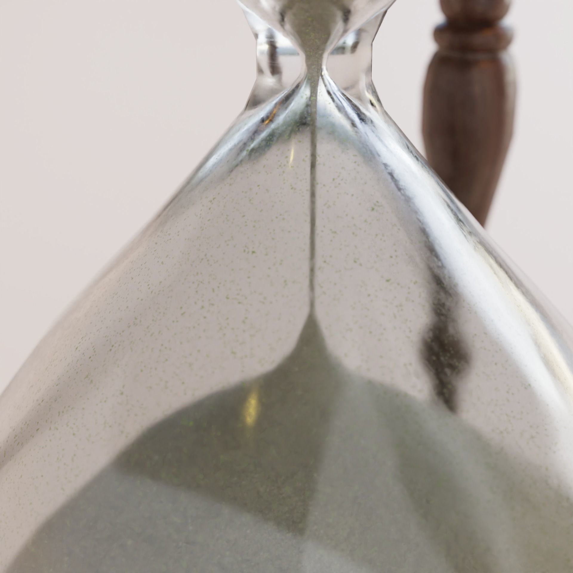 Hourglass old worn Low-poly 3D model_12