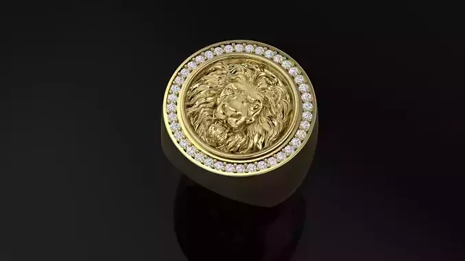 Ring Lion diamond ring size 62 eu 