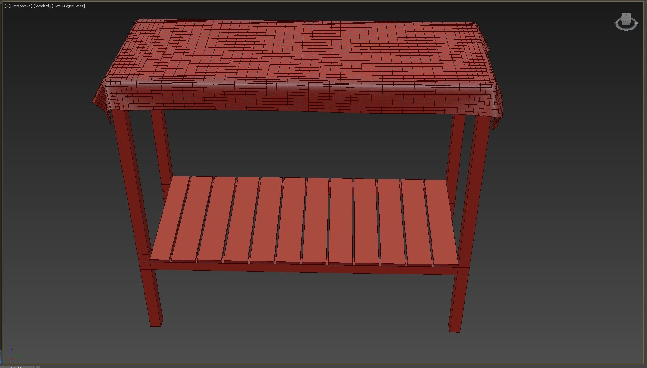 Market Stall Cotton Low-poly 3D model_7