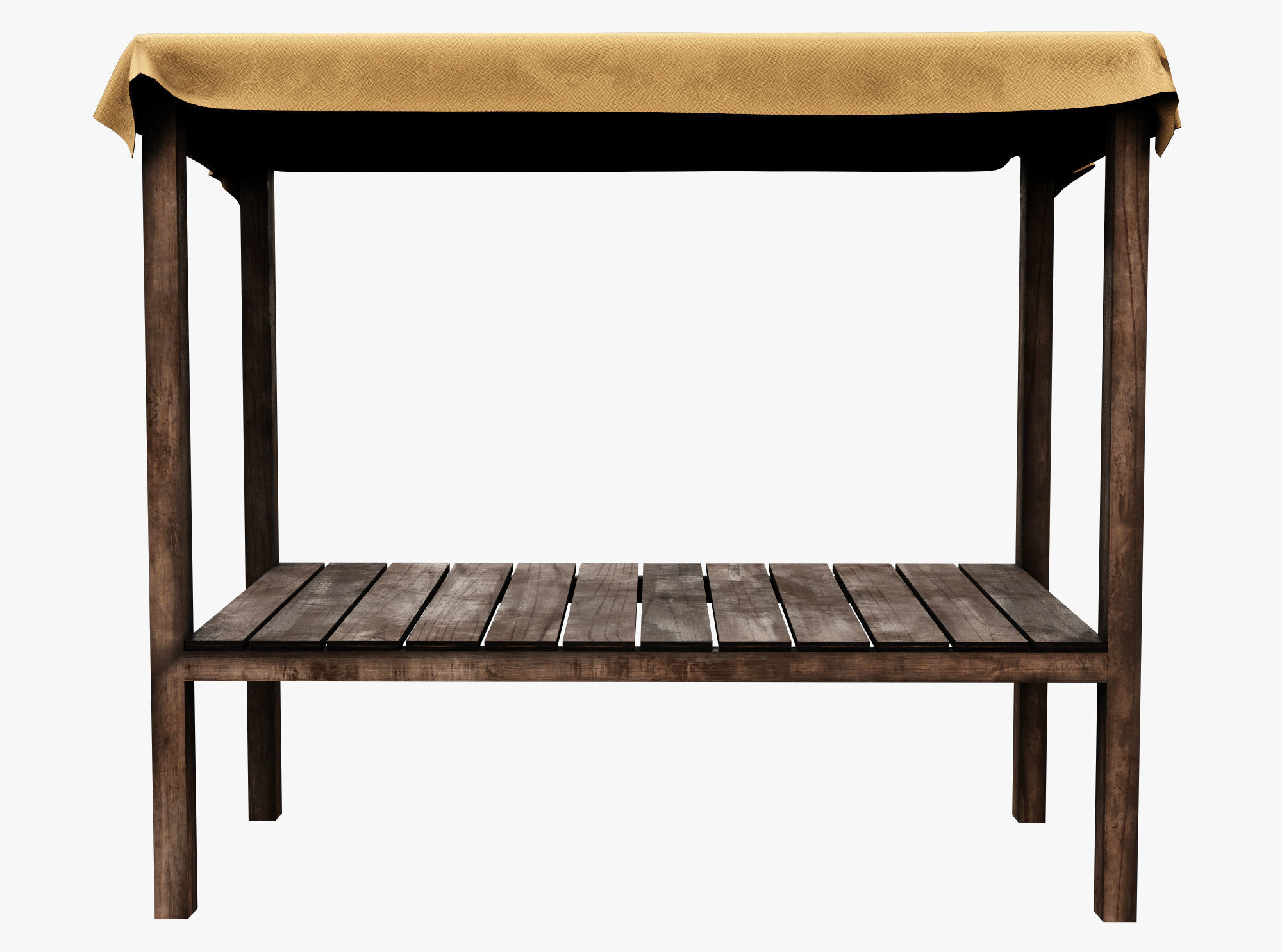 Market Stall Cotton Low-poly 3D model_3