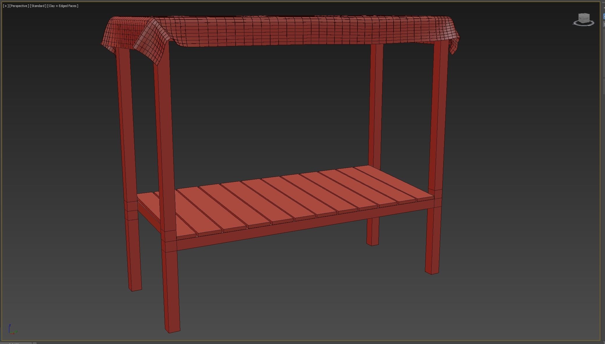 Market Stall Cotton Low-poly 3D model_5