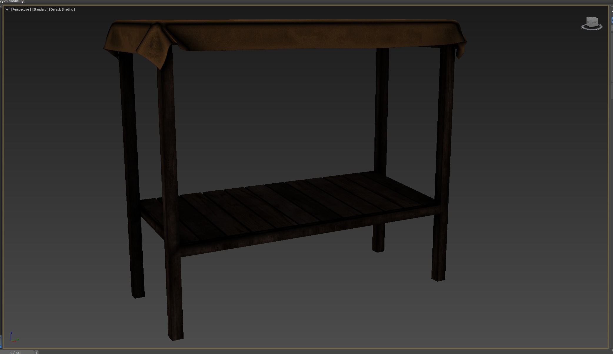 Market Stall Cotton Low-poly 3D model_10