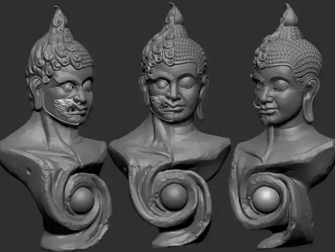 Buddha and Demon 3D Print 3D print model