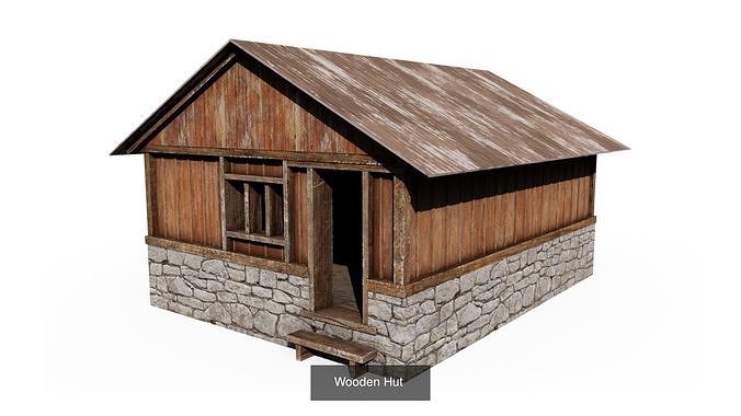 Mountain Village Buildings  3D Model Pack 5
