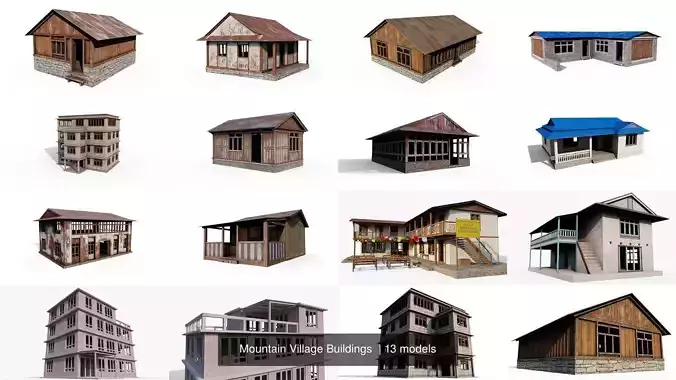 Mountain Village Buildings 