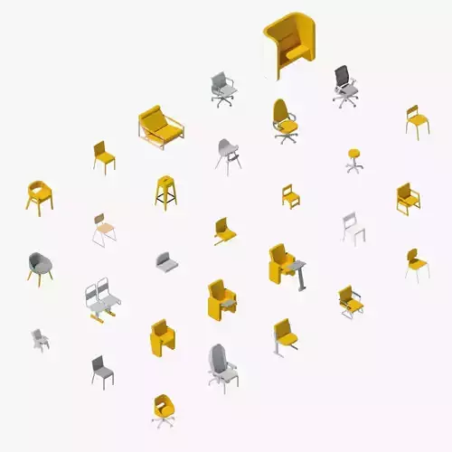 Chairs Seats - Pack of revit families