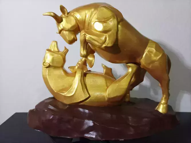 toro vs oso 3D print model