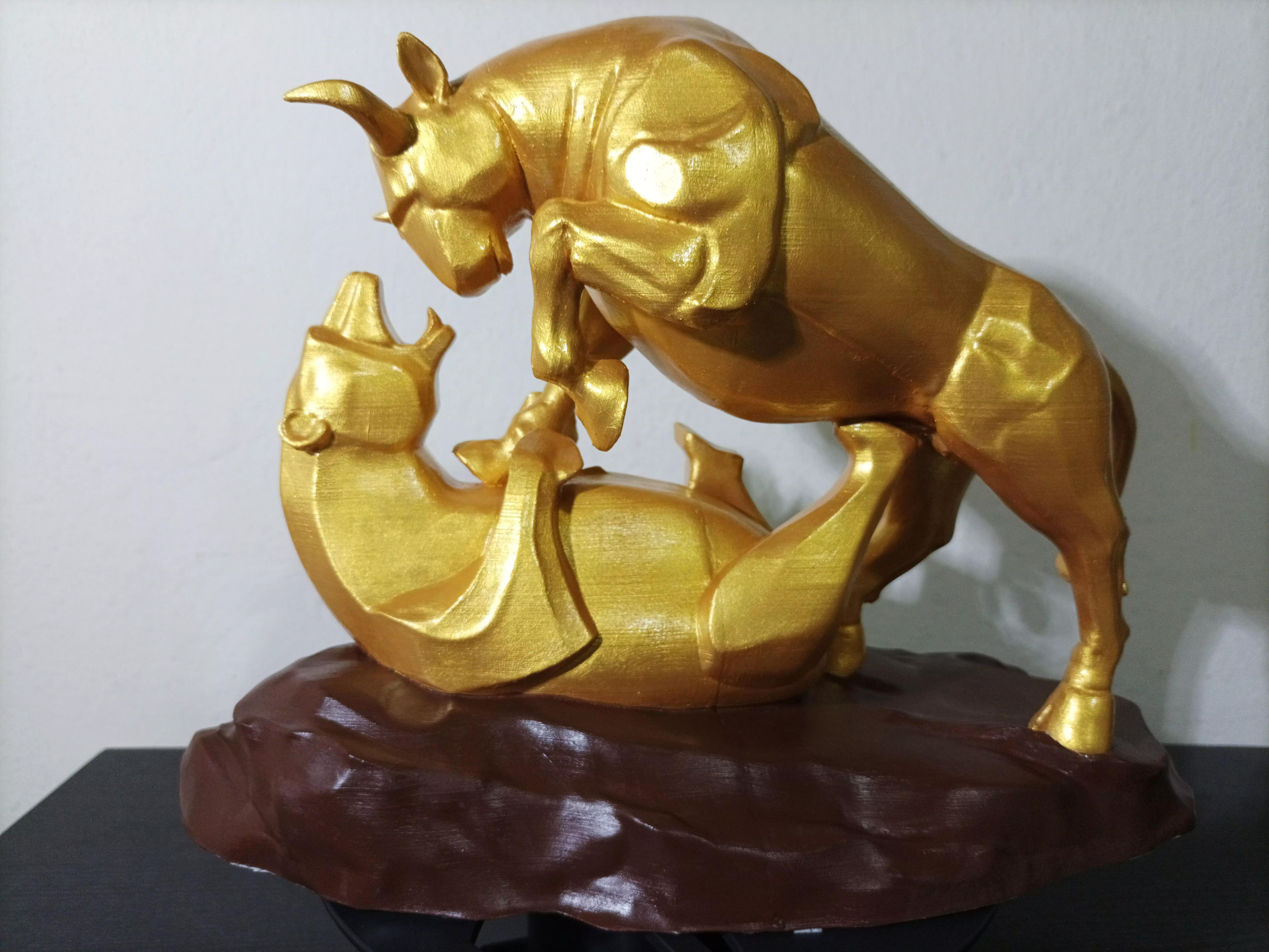 toro vs oso 3D print model_0