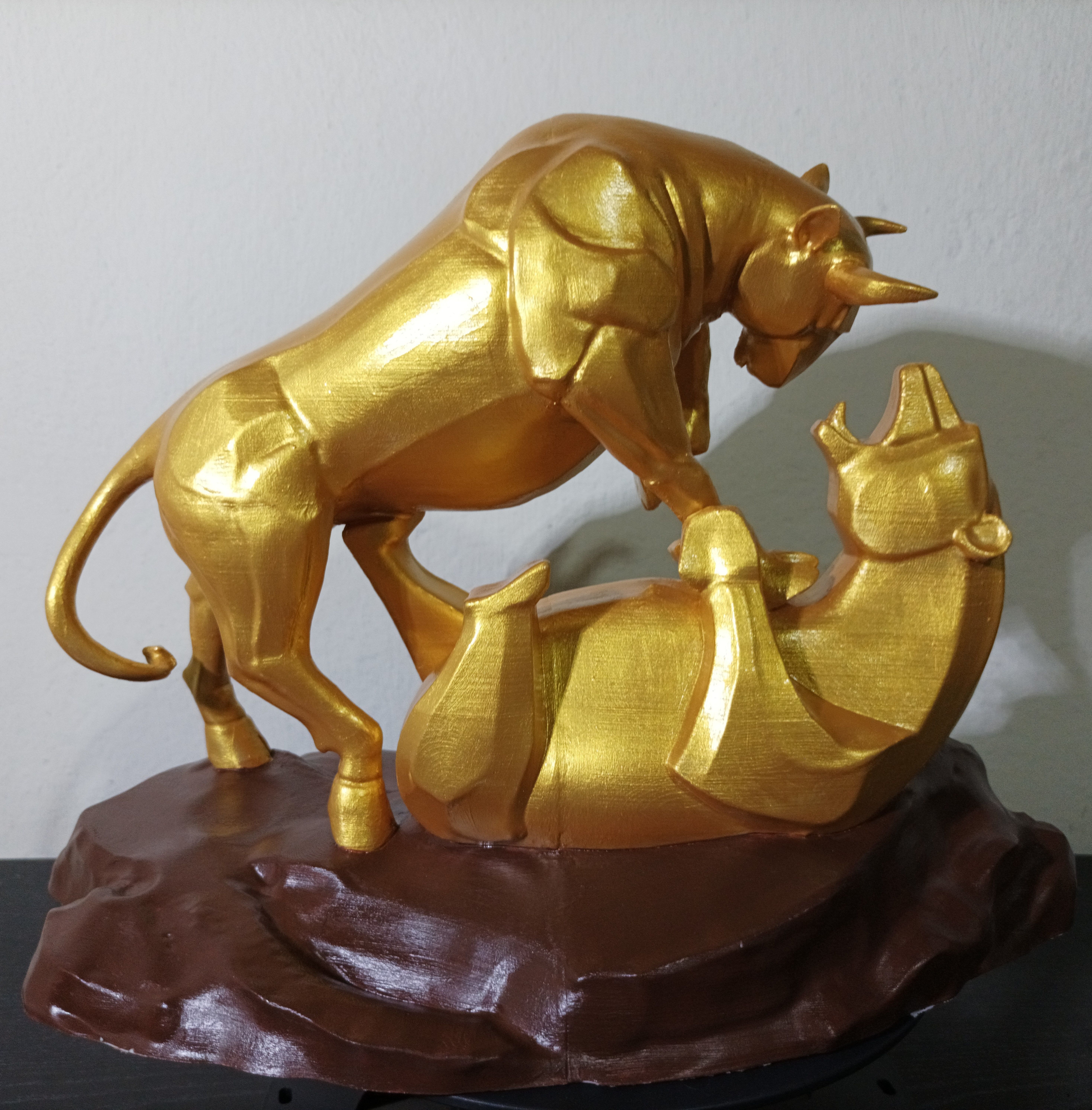 toro vs oso 3D print model_2