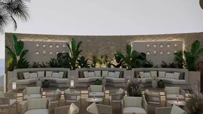 Cafe Restaurant 3D Model