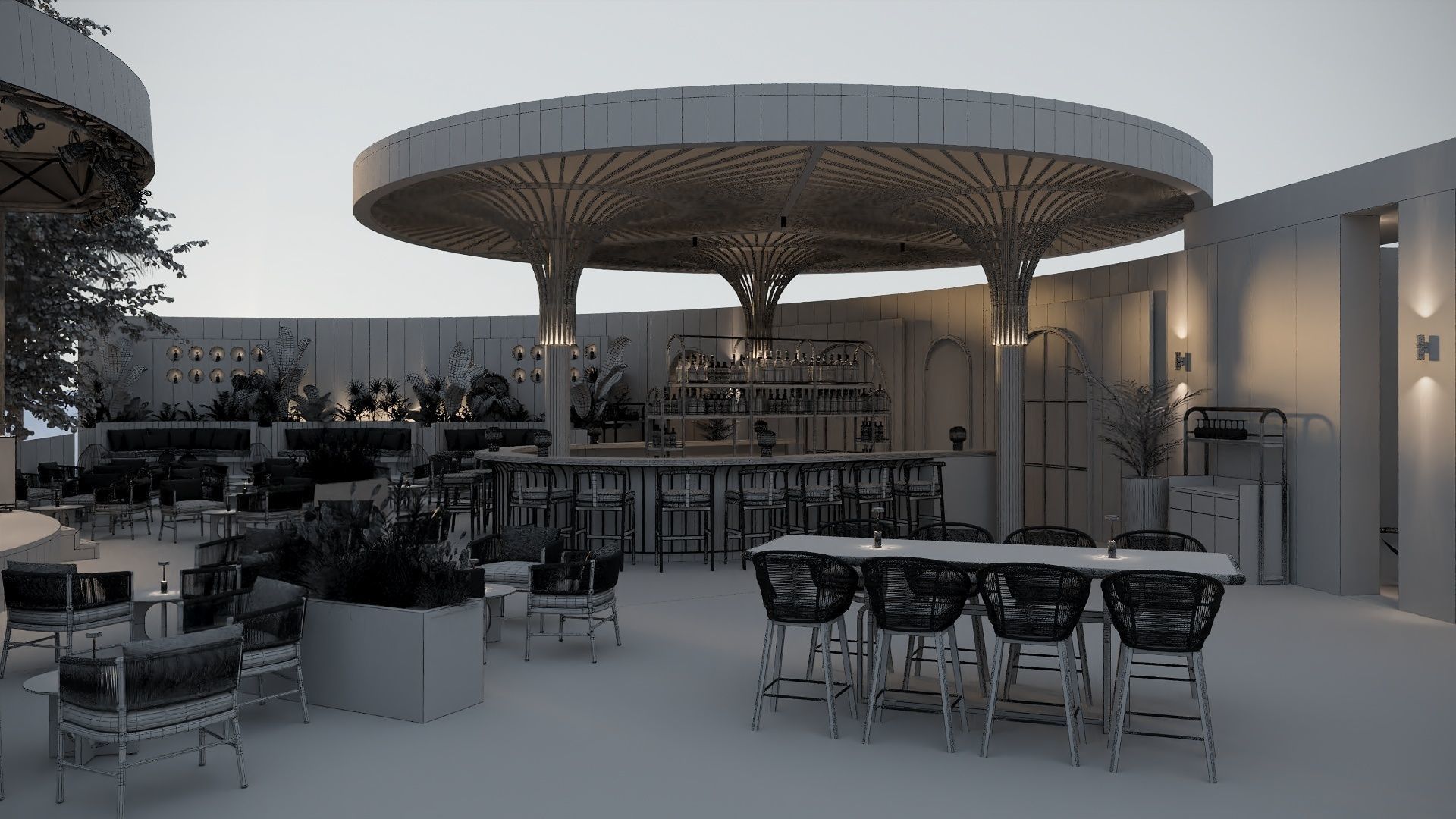 Cafe Restaurant 3D Model 3D model_2