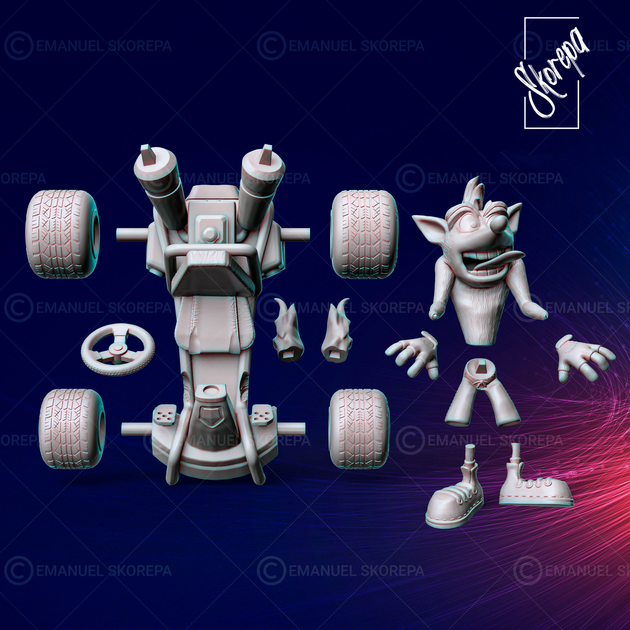 Crash Team Racing 3D print model_2