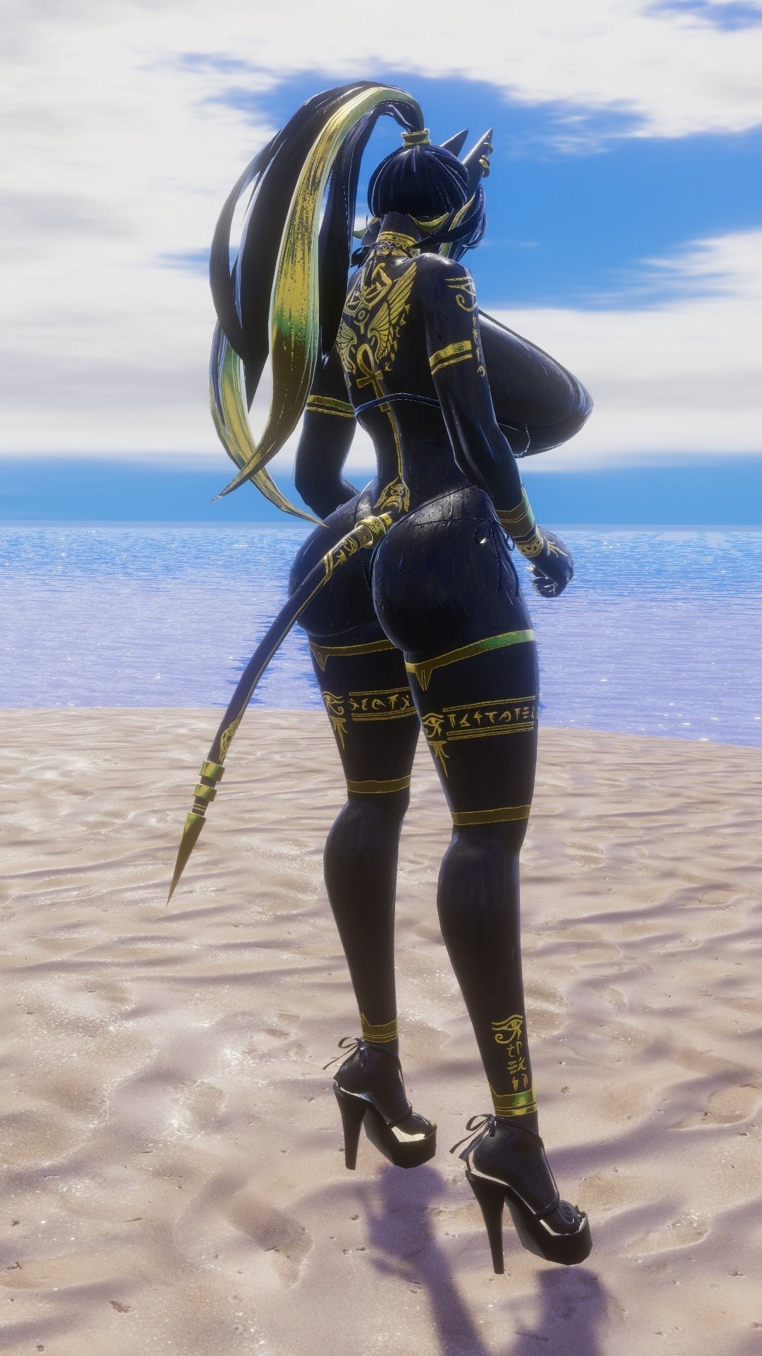 NEW FREE UPDATE - VRChat Avatar - Summertime Anubis Low-poly 3D model_8