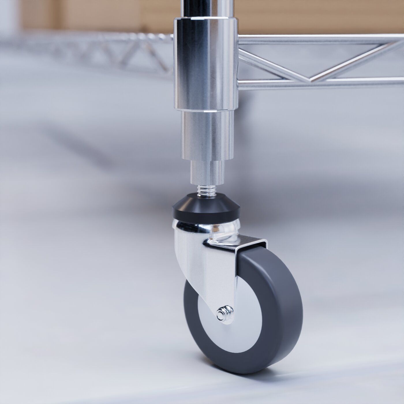 Stainless steel shelving system wire shelf 3D model 3D model_5