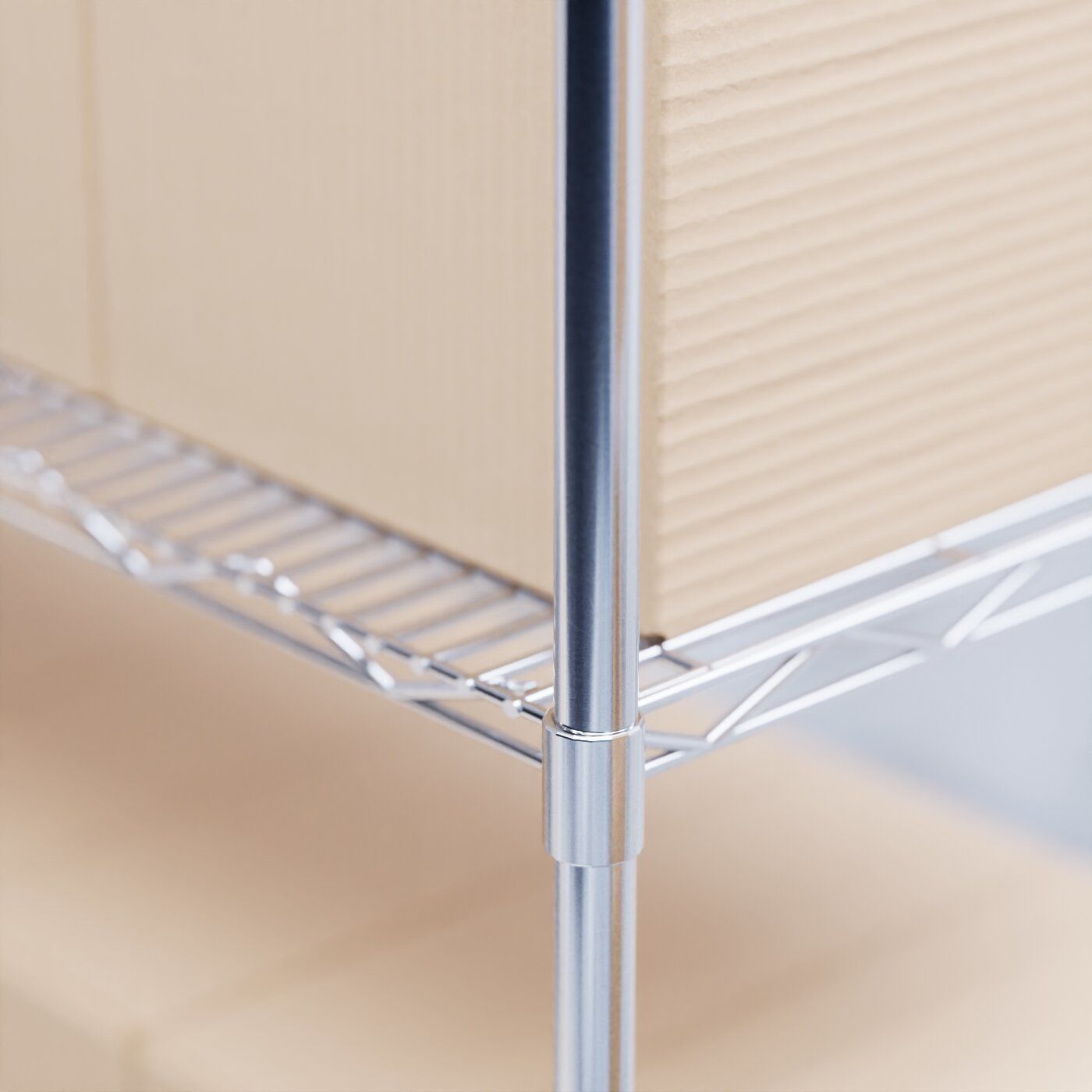 Stainless steel shelving system wire shelf 3D model 3D model_6